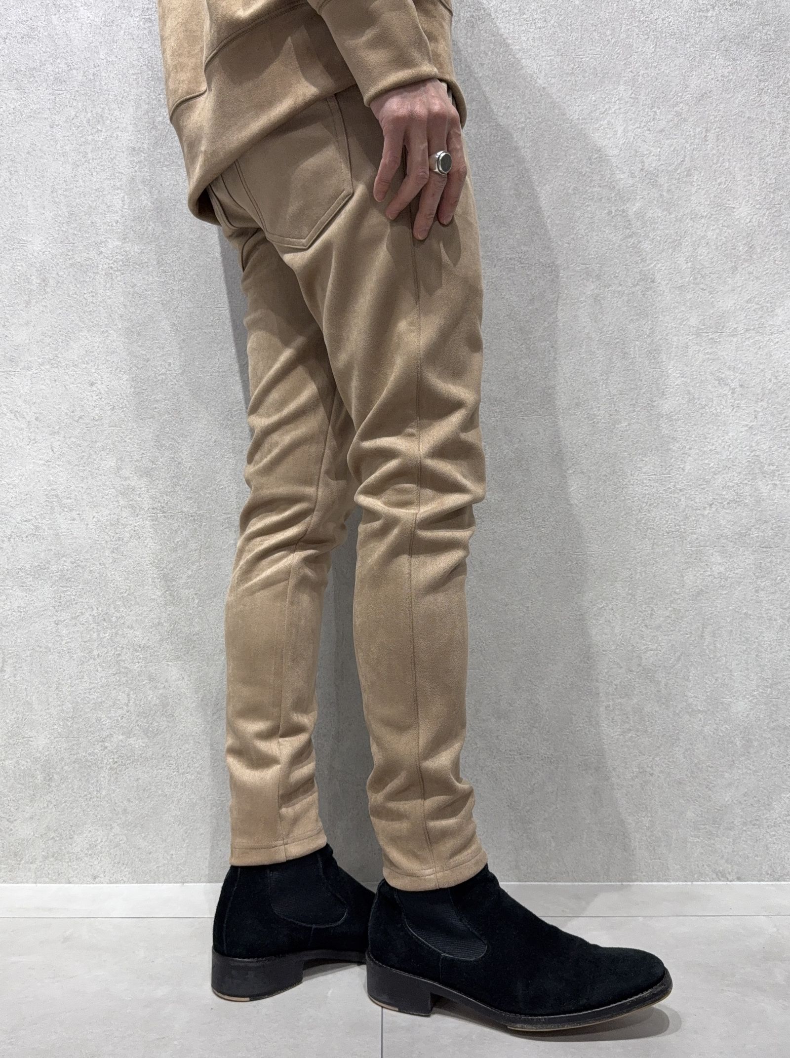 CHRIS EASY SUEDE TUCK  PANTS / RC38-ST-016T / スエードイージータックパンツ / ブラウン