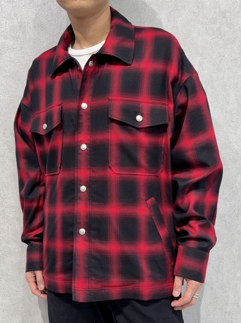 50S CHECK JK / RC39-JK-007C / チェックシャツジャケット / レッド