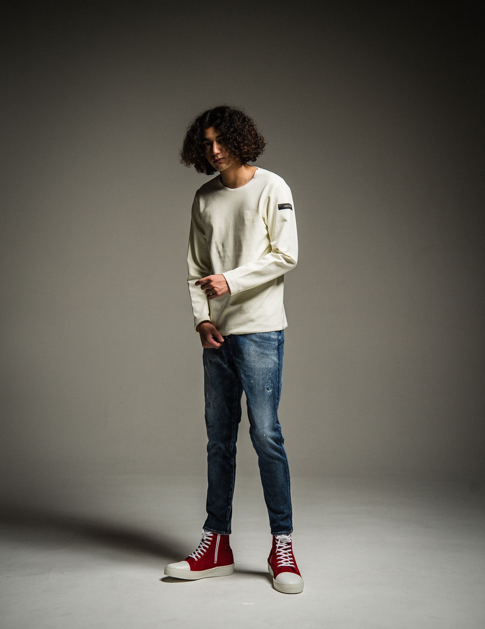 MICK DENIM JERSEY / RC22-ST-020 / デニムジャージテーパードパンツ