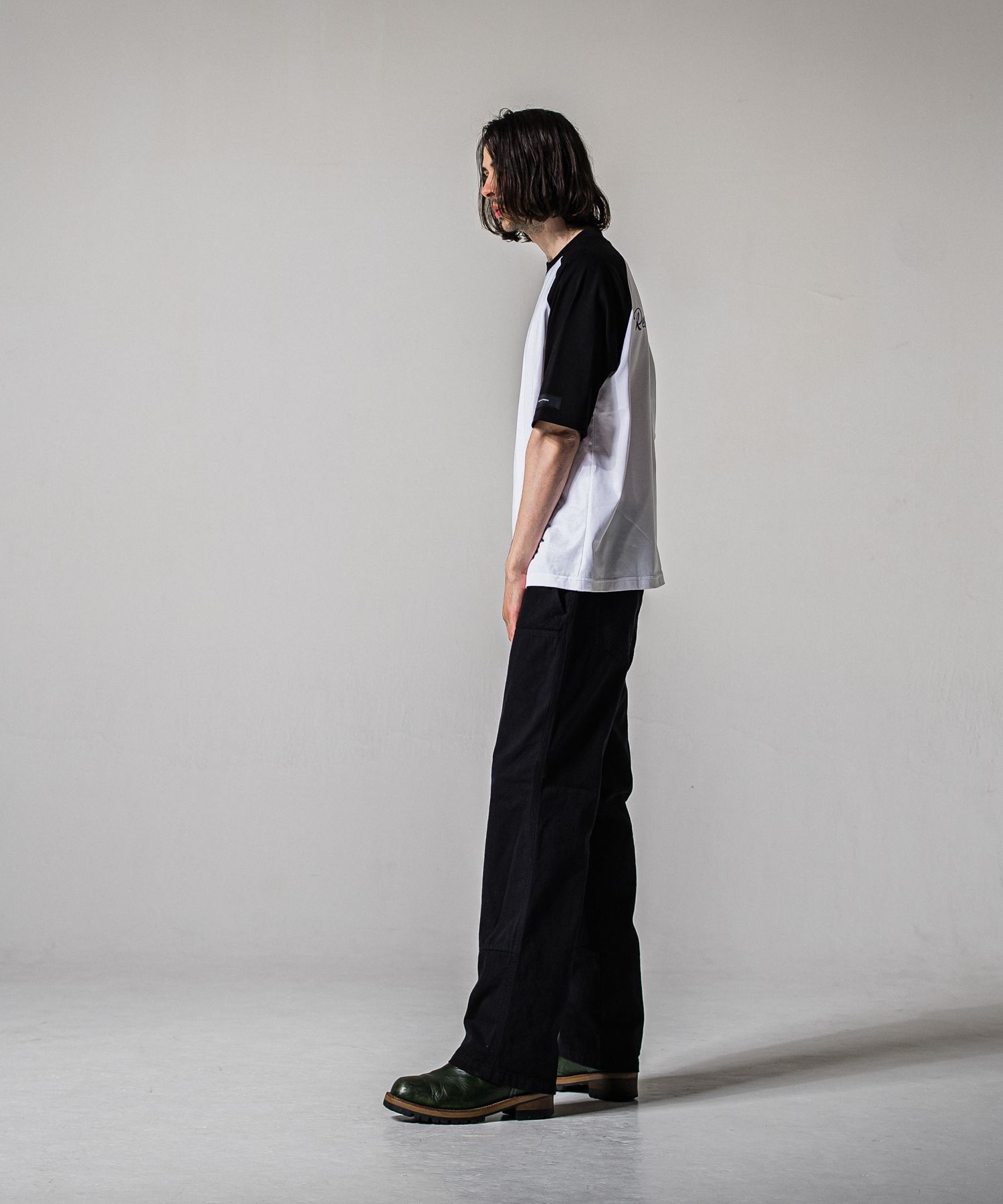 DOUBLE KNEE PT / RC39-ST-041 / ダブルニーワイドデニムパンツ / ブラック (2月中旬入荷予定)