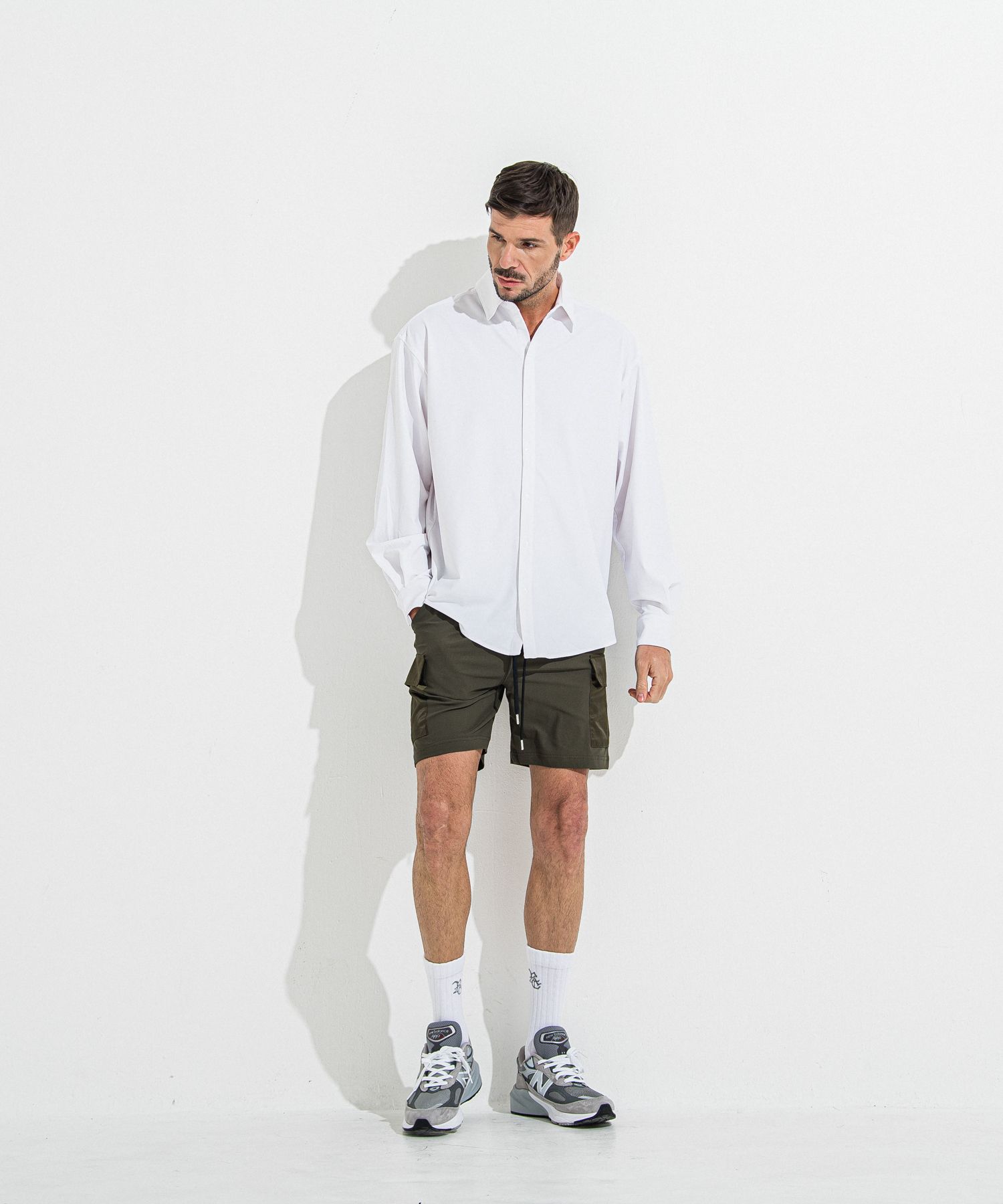 DARRELL CARGO SHORTS / RC36-HP-005 / ナイロンカーゴショーツ / カーキ