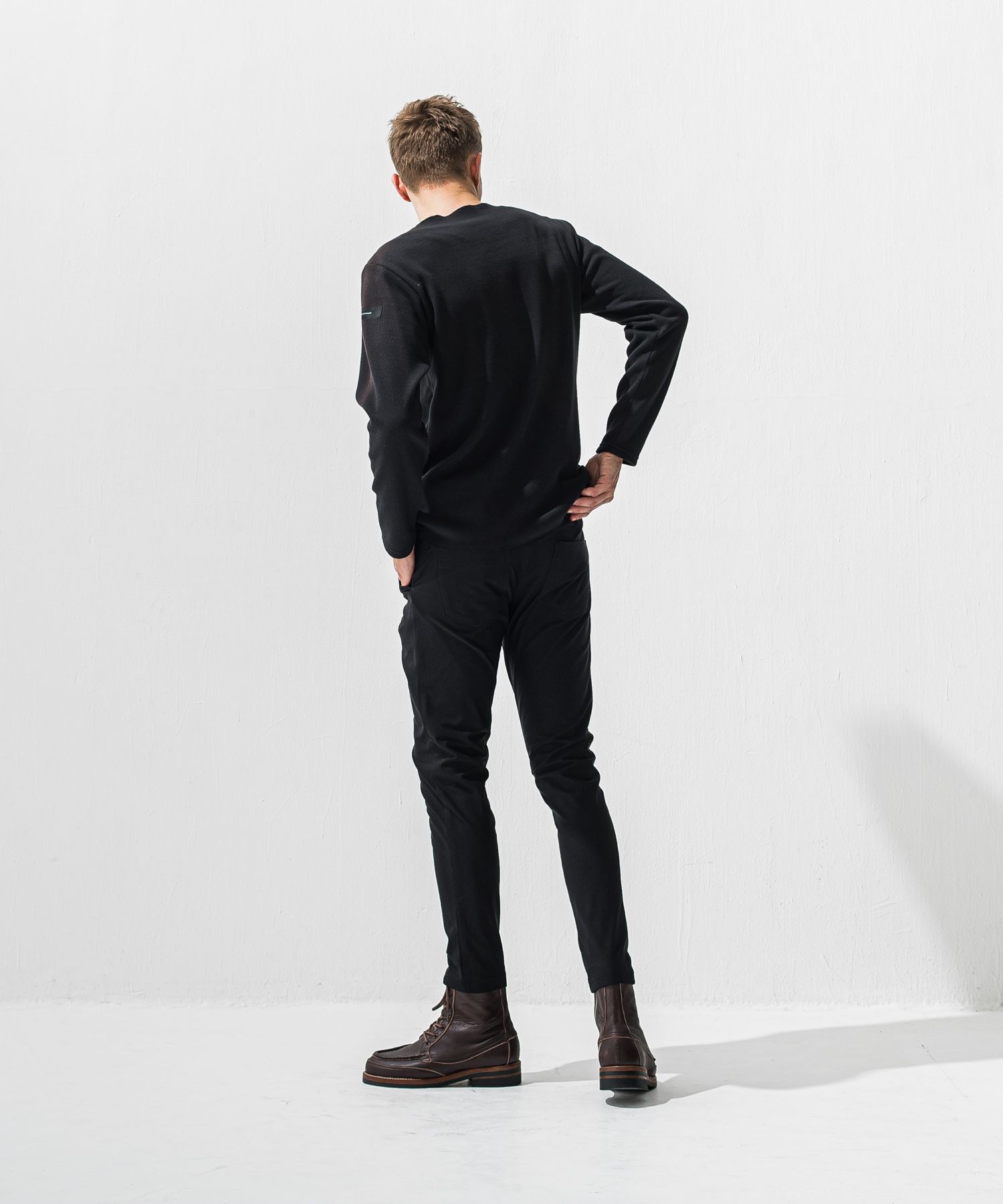 CHRIS EASY HEAT TUCK PANTS / RC42-ST-016HT / 裏起毛ワンタックスラックスイージーパンツ / ブラック (10月下旬入荷予定)