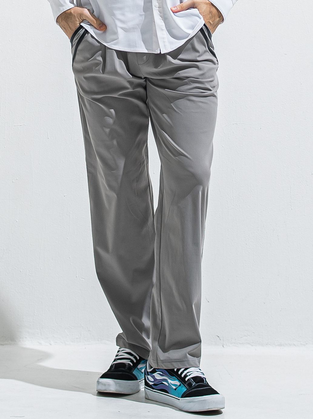 EDGE NYLON SEMI WIDE PT / RC40-ST-014WT / エッジナイロンセミワイドラインパンツ / グレー (4月下旬入荷予定)