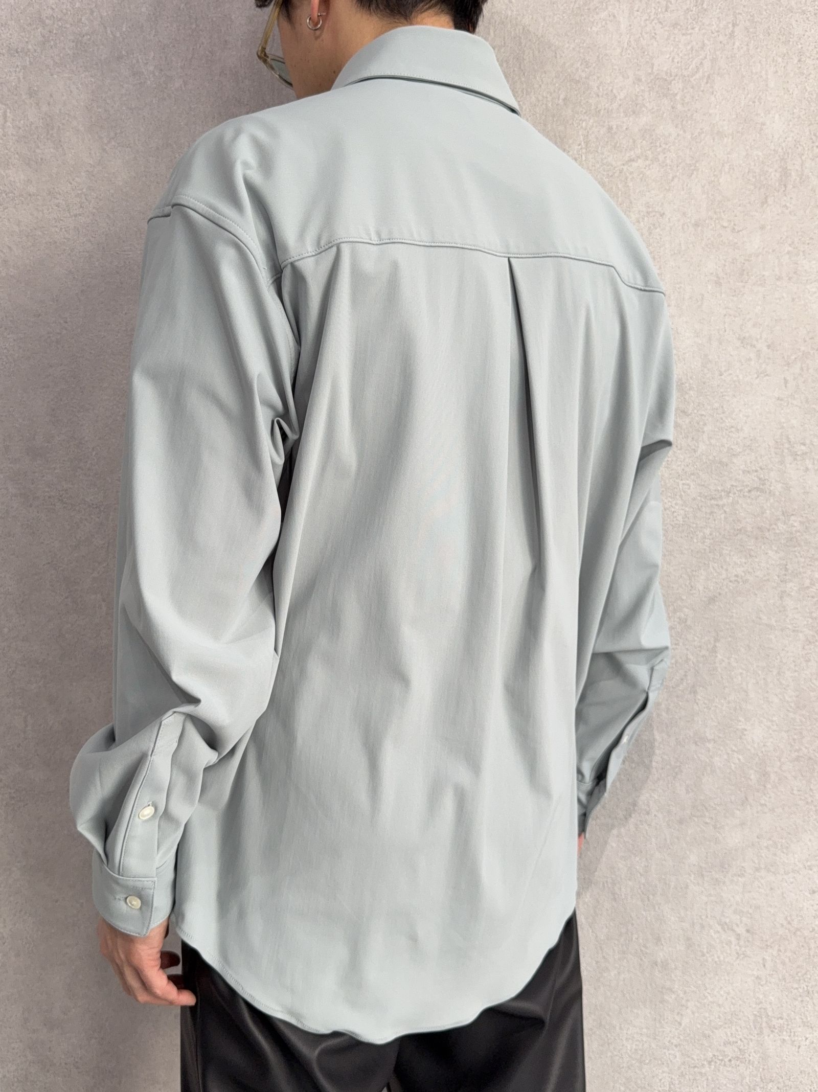 NYLON JACK SHIRTS / RC39-SH-001 / オーバーサイズナイロンシャツ / アクア