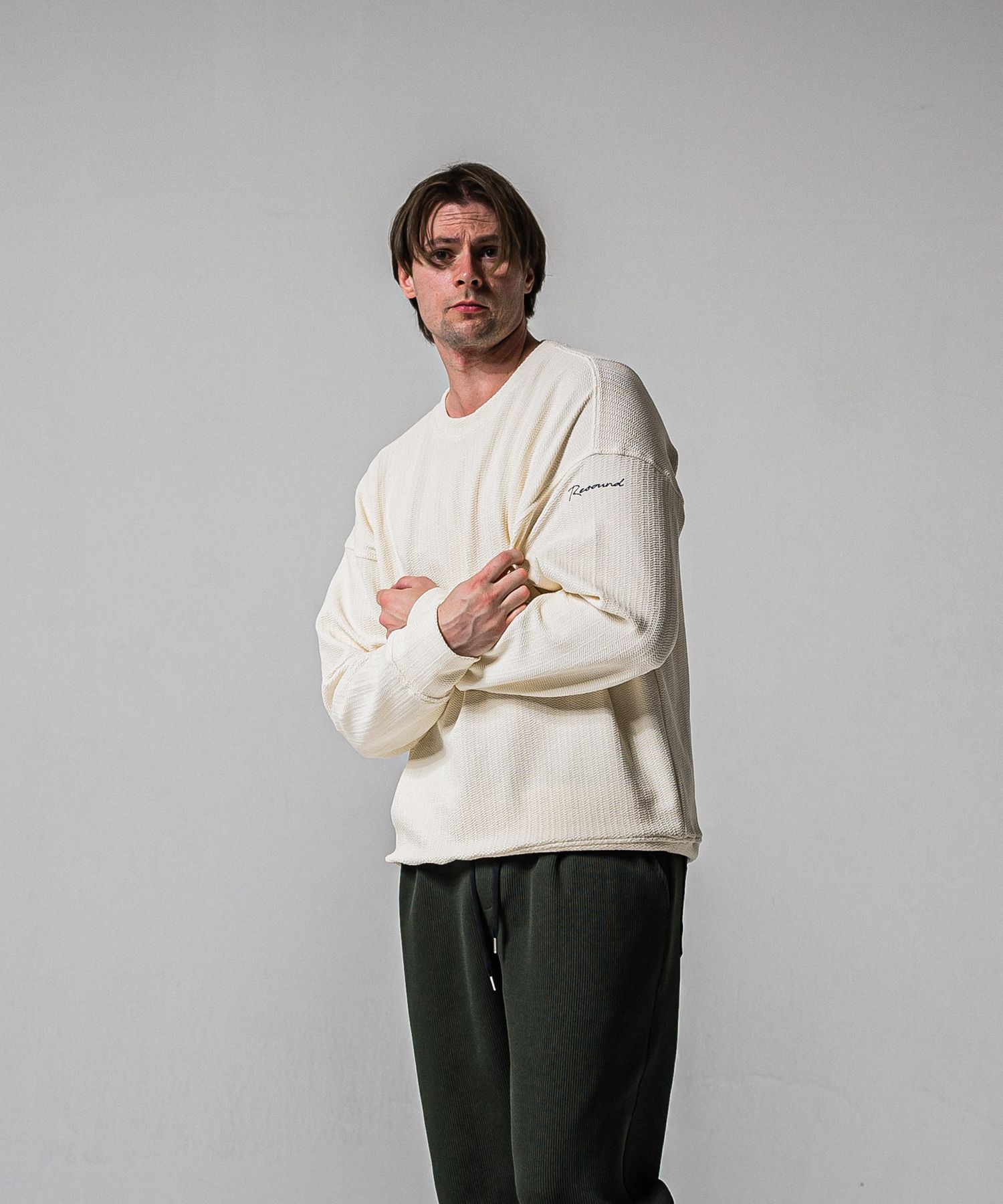 BLISTER TRAINER / RC39-C-004 / ブリスターニットトレーナー / オフホワイト (1月中旬入荷予定)