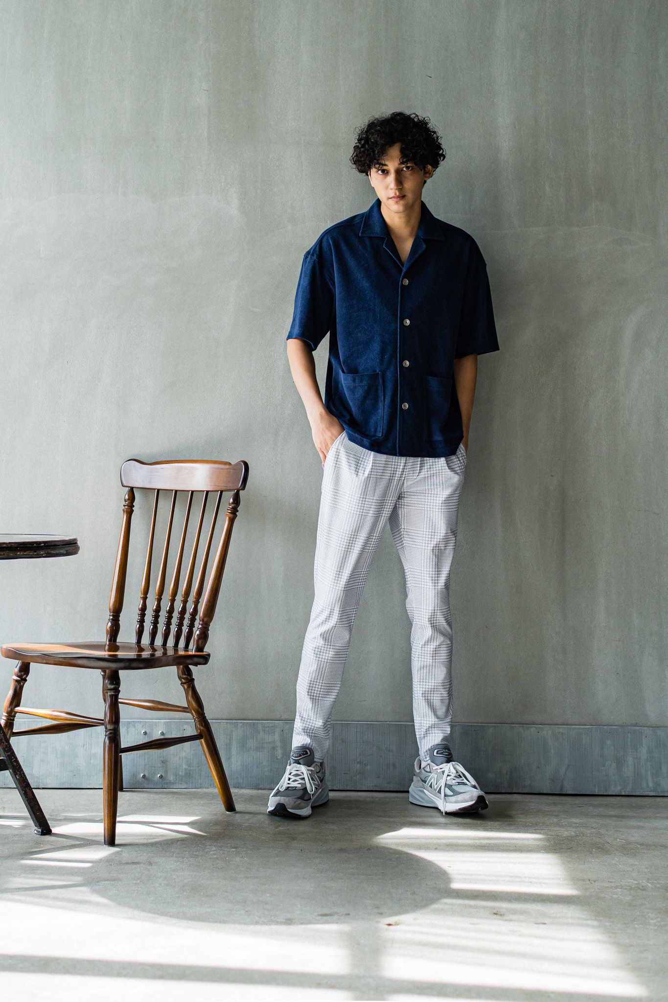 PILE BEACH SHIRTS / RC32-SH-002 / パイル半袖シャツ / ネイビー