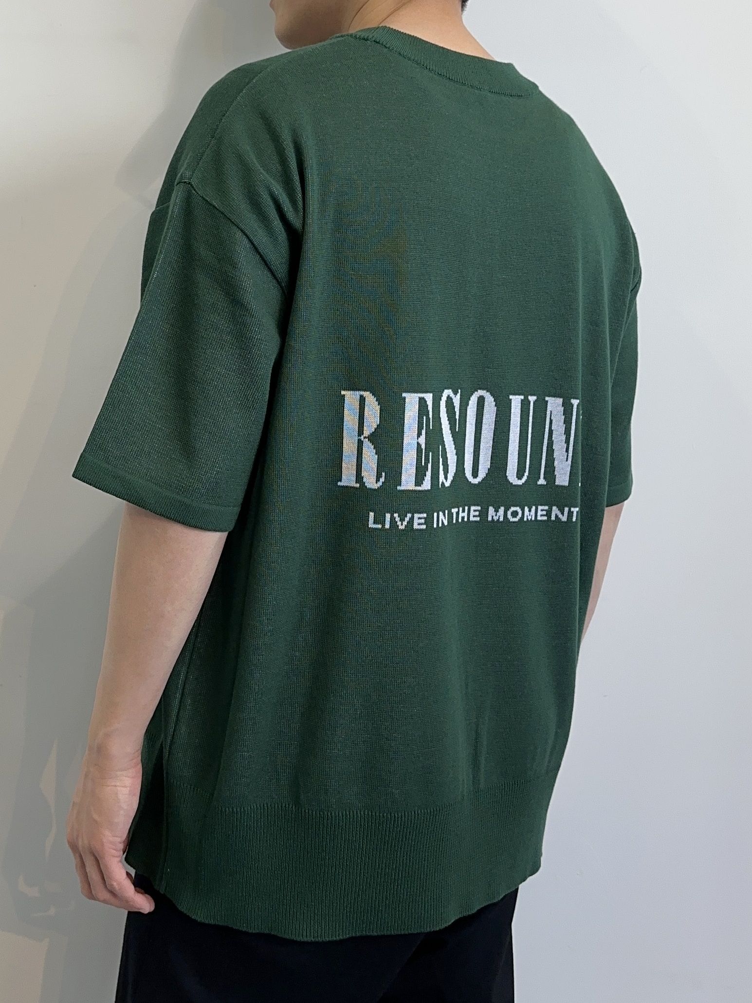 RESOUND CLOTHING - BACK ROGO HALF KNT / RC28-K-002 / バックロゴ