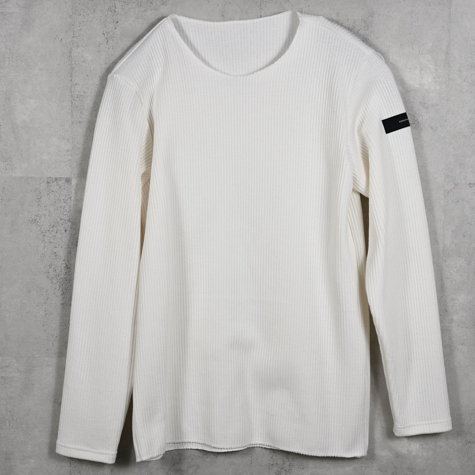 CUTOFF RAIL LONGSLEEVE / RC37-C-001 / レールカットソー / ホワイト (9月中旬入荷予定)