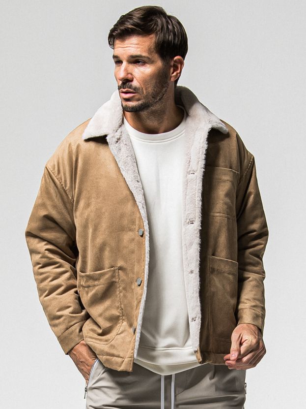 SUEDE FUR CAVER ALL / RC38-JK-003 / スエードファーカバーオール / ブラウン (11月中旬入荷予定)