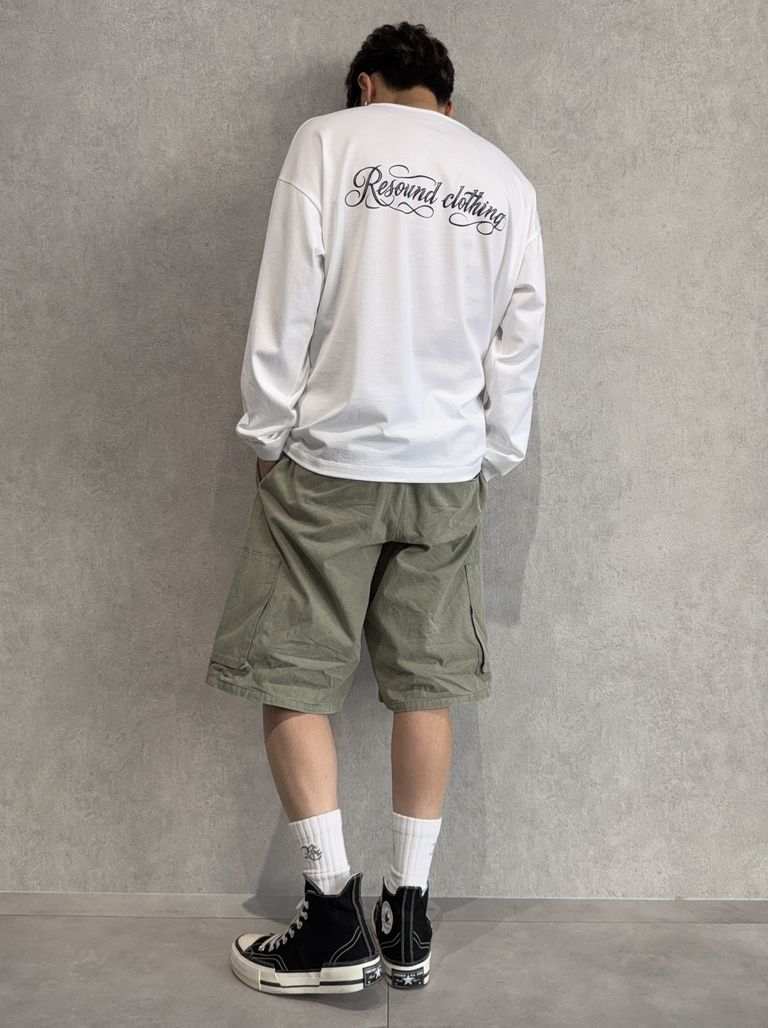 より一層オシャレに見える、ロンTEE×ハーパンの合わせ