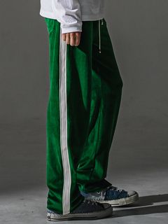 VELOUR SEMIWIDE TUCK PT / RC41-ST-044 / ベロアセミワイドタックパンツ / グリーン (9月中旬入荷予定)