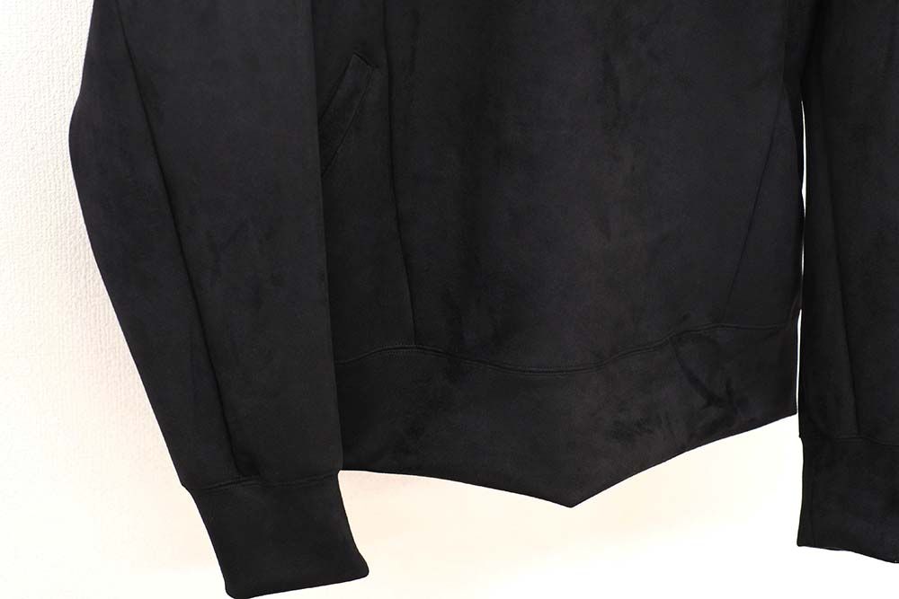 SUEDE JERSEY SOLID TRAINER / OR1-C-001 / スエードジャージトレーナー / ブラック (10月下旬入荷予定)