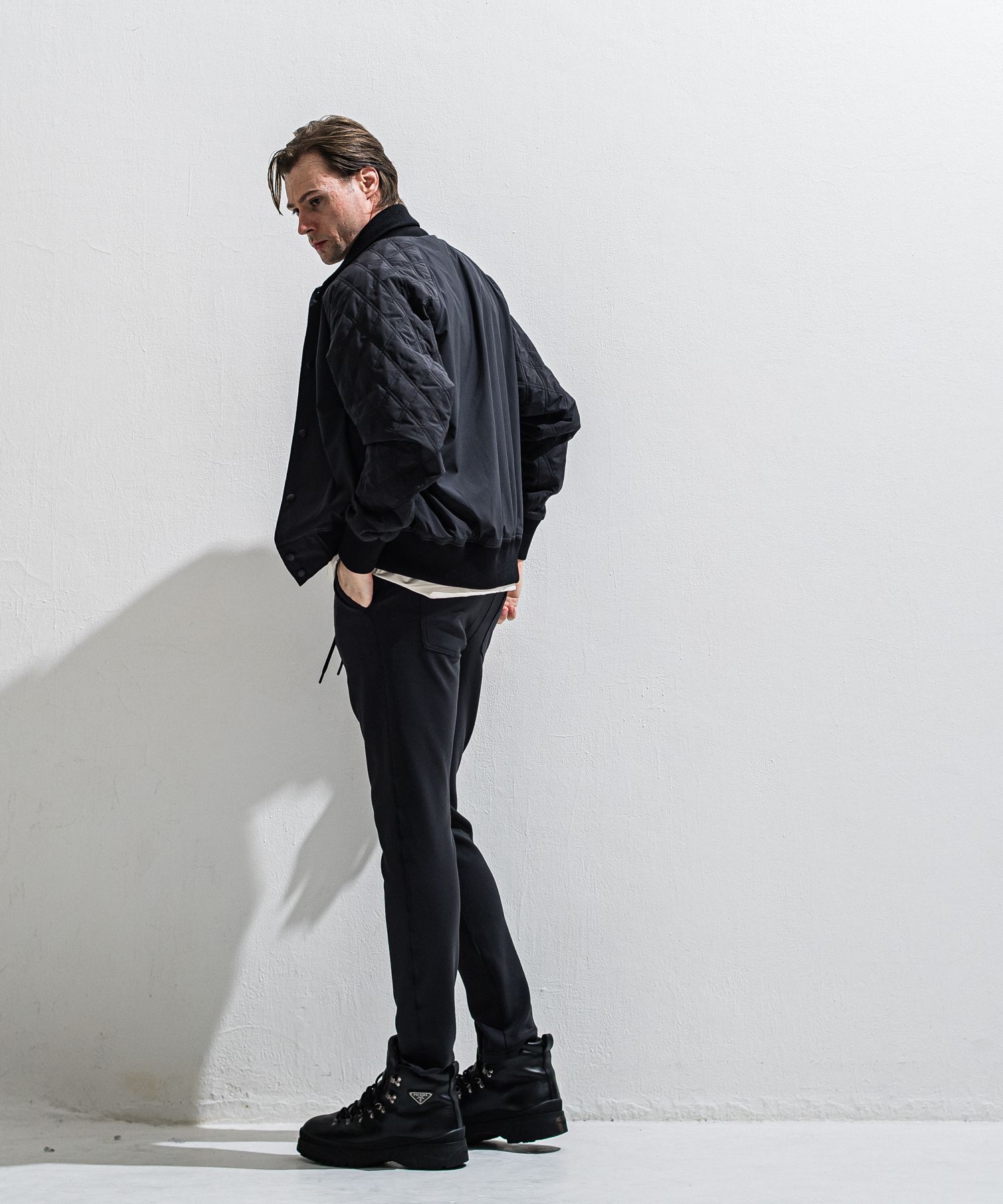 GAVIRIA DB EASY PANTS / DP1-ST-002 / ダンボールジャージイージーパンツ / ブラック (3月中旬入荷予定)