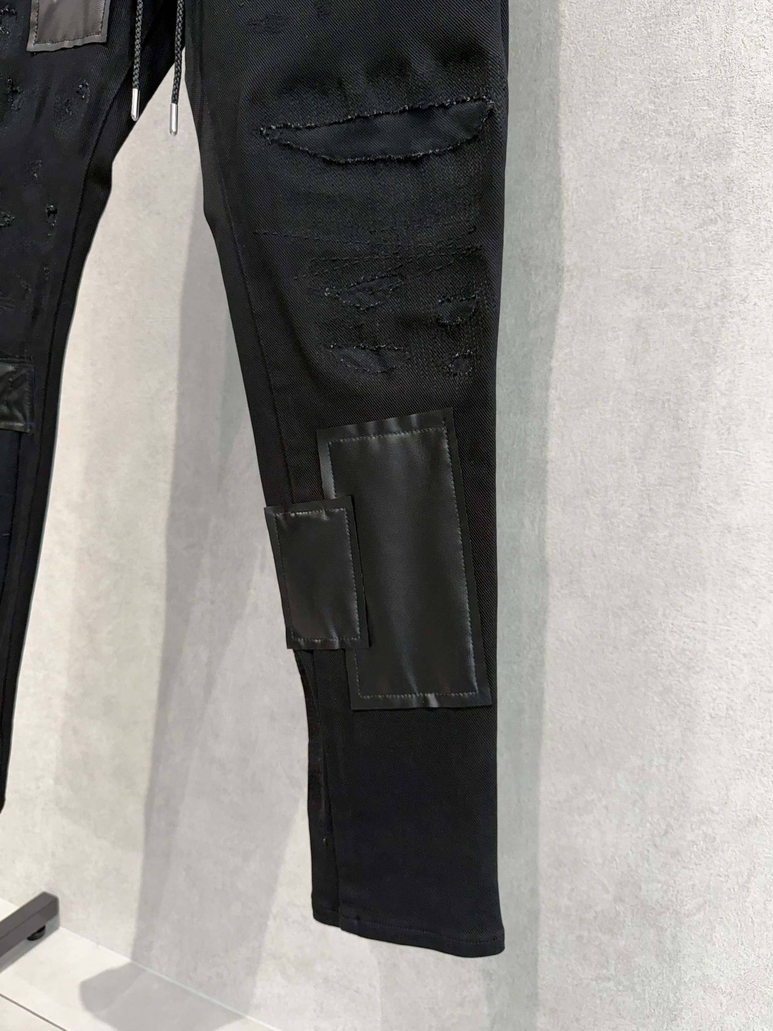 MICK DENIM JERSEY / BASIC-ST-020 / デニムジャージテーパードパンツ / ブラックリメイク