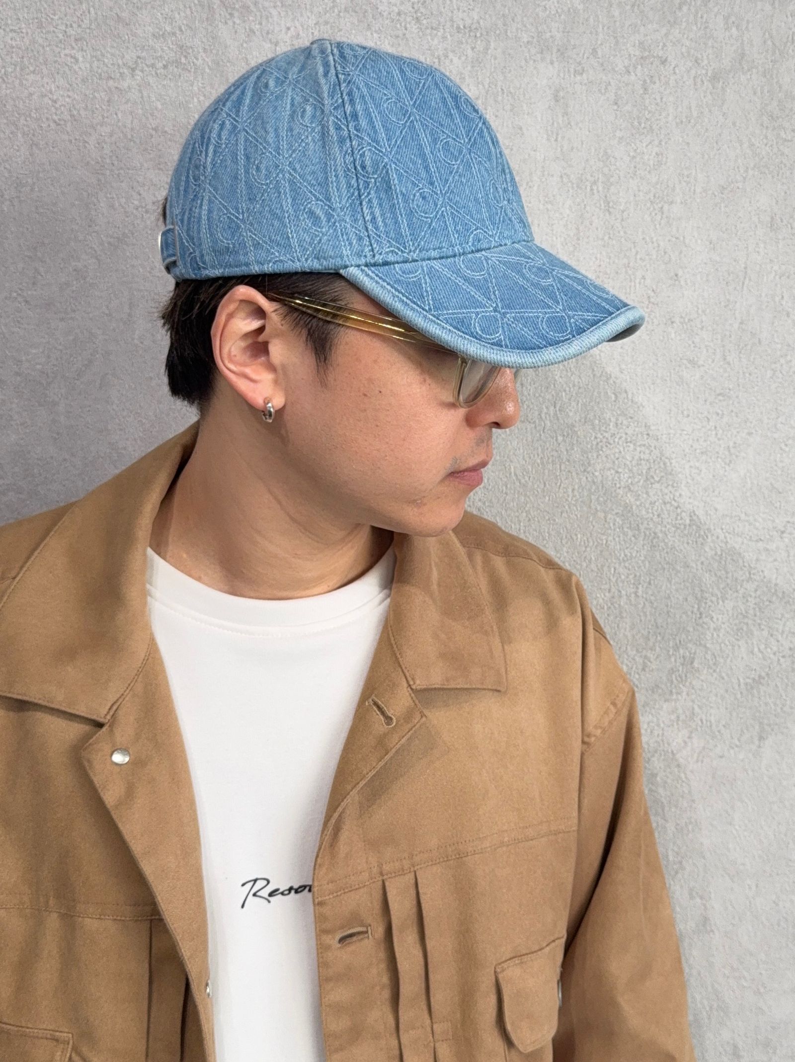 エンブレムキルトレザーパッチデニムキャップ / 4D5030G / VHJ(ブルー)