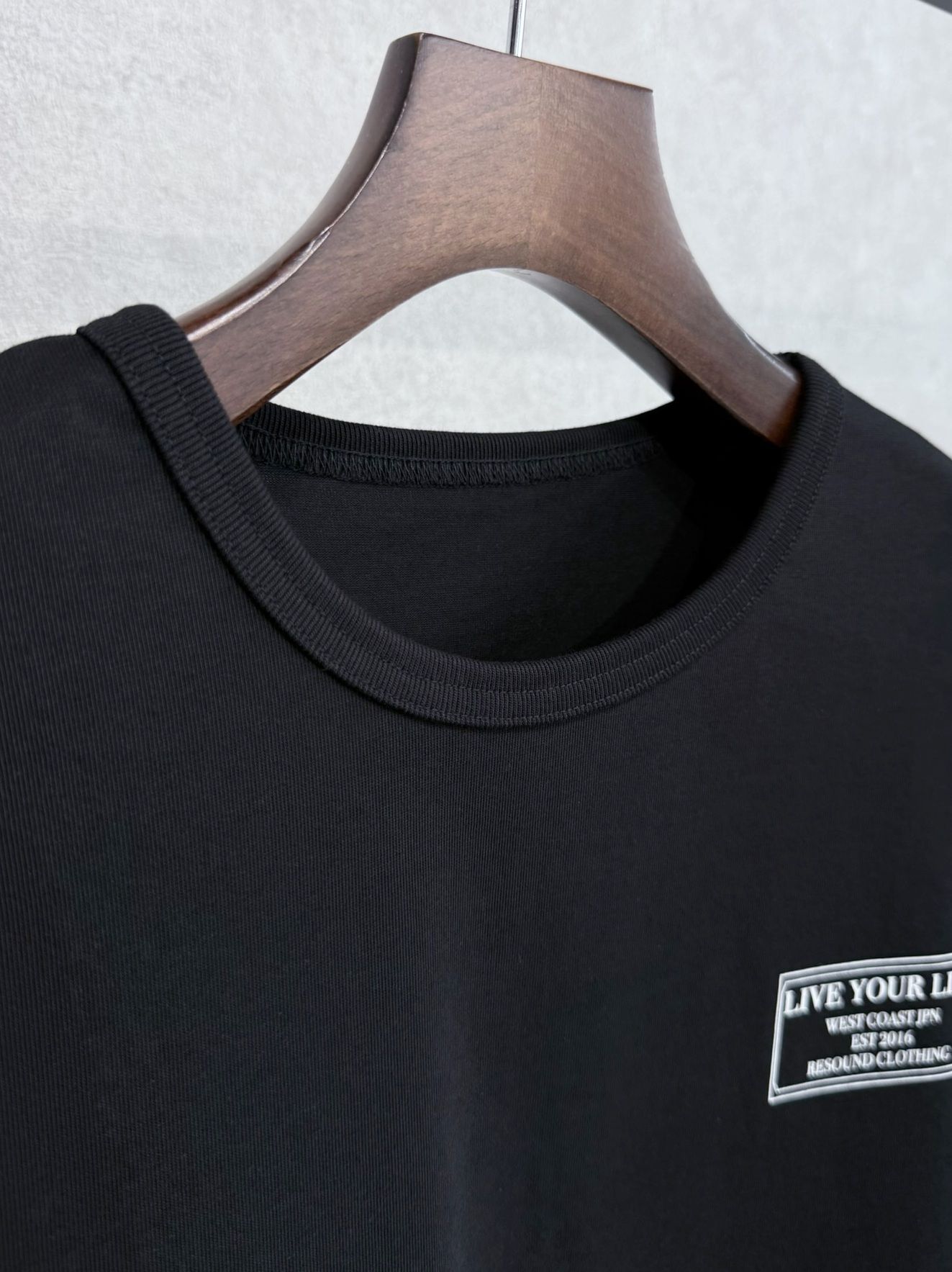 CREW OVER TEE / RC36-T-007 / バックプリントビッグTシャツ / ブラック