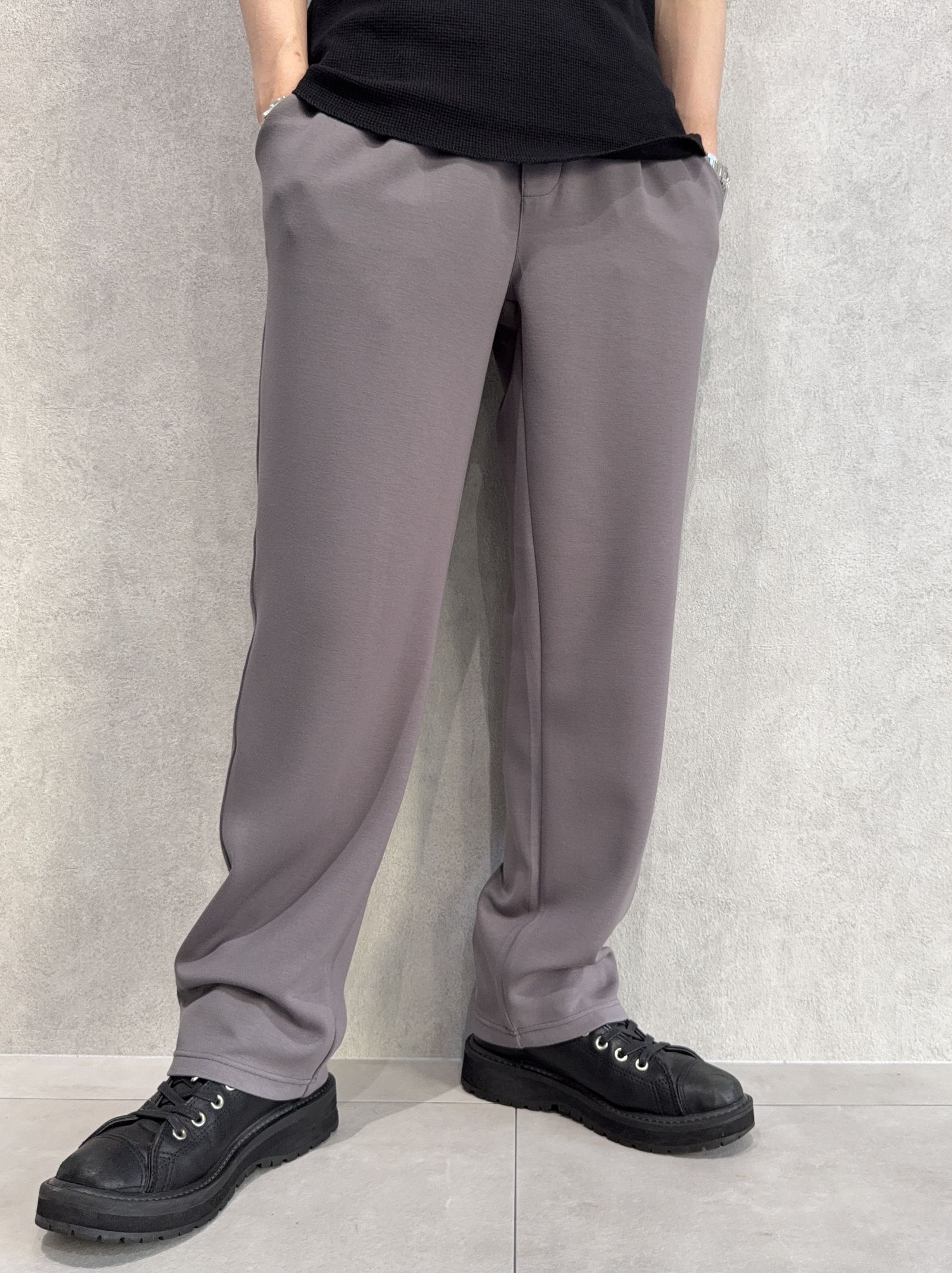 SEMI WIDE TUCK PANTS / RC40-ST-016WT / セミワイドタックパンツ / ダンボールチャコール