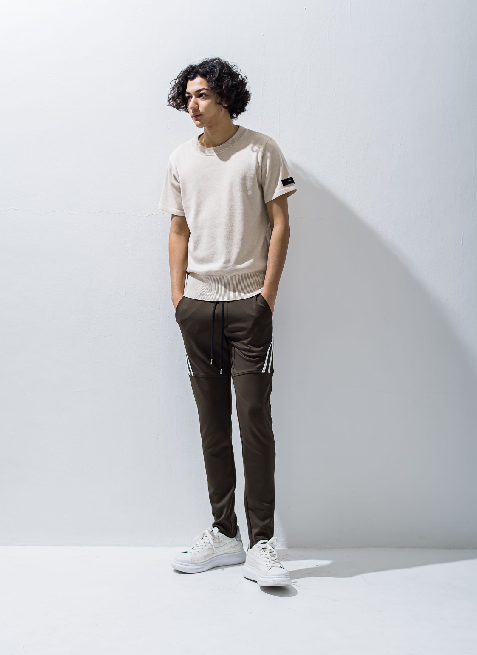 SILK HALF KNT / RC28-K-001 / 無地半袖サマーニット / ベージュ※