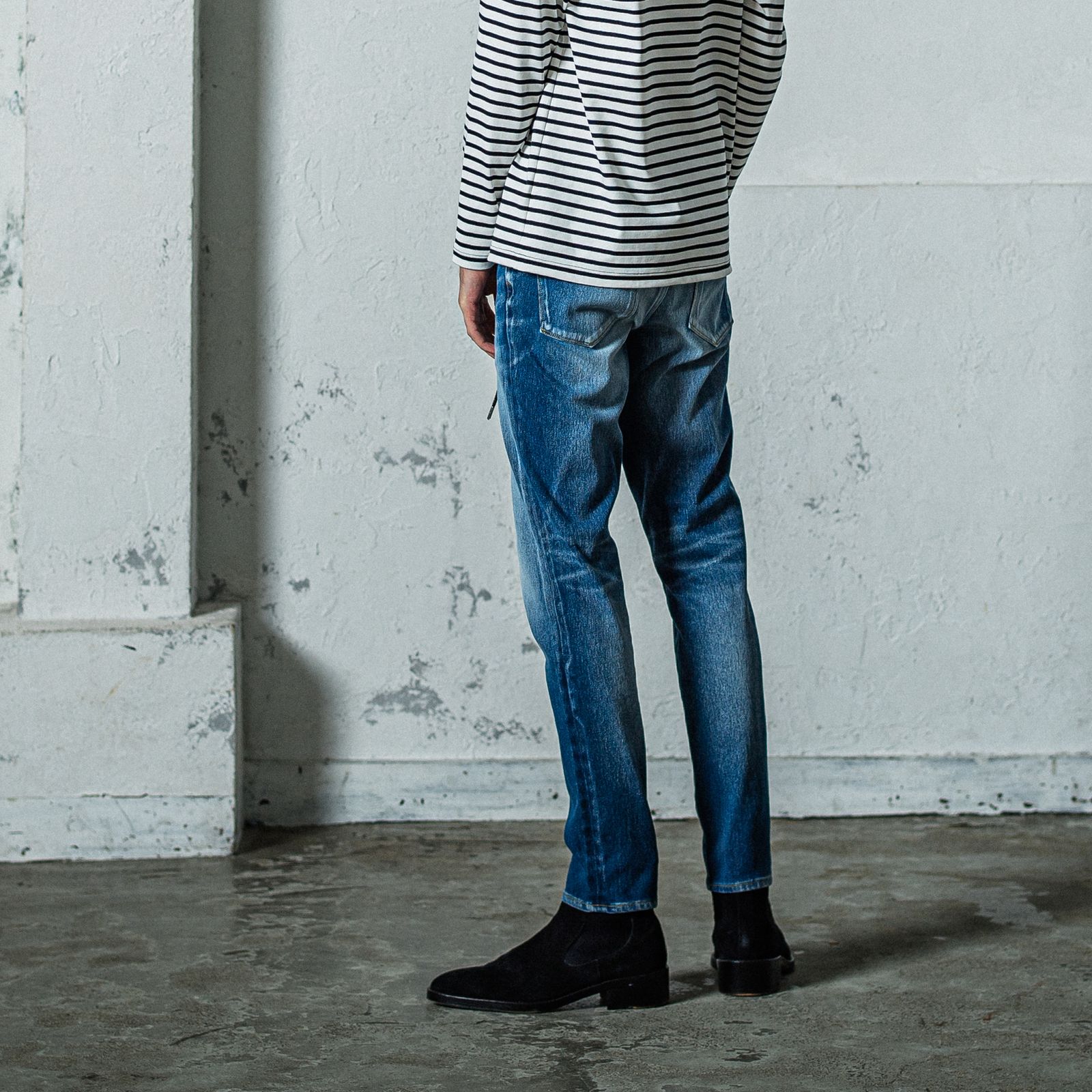 MICK DENIM JERSEY / RC35-ST-020 / デニムジャージテーパードパンツ / インディゴユーズド