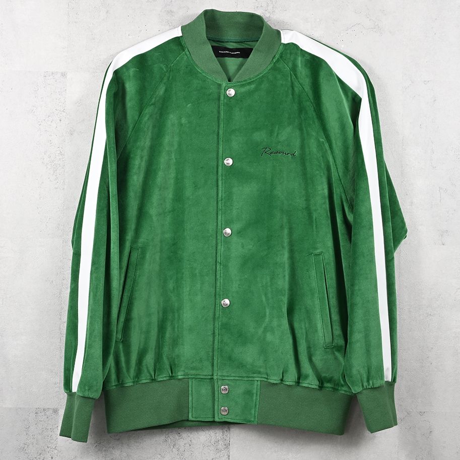 VELOURS VARSITY / RC41-C-005 / ベロアトラックスタジャン / グリーン (9月中旬入荷予定)