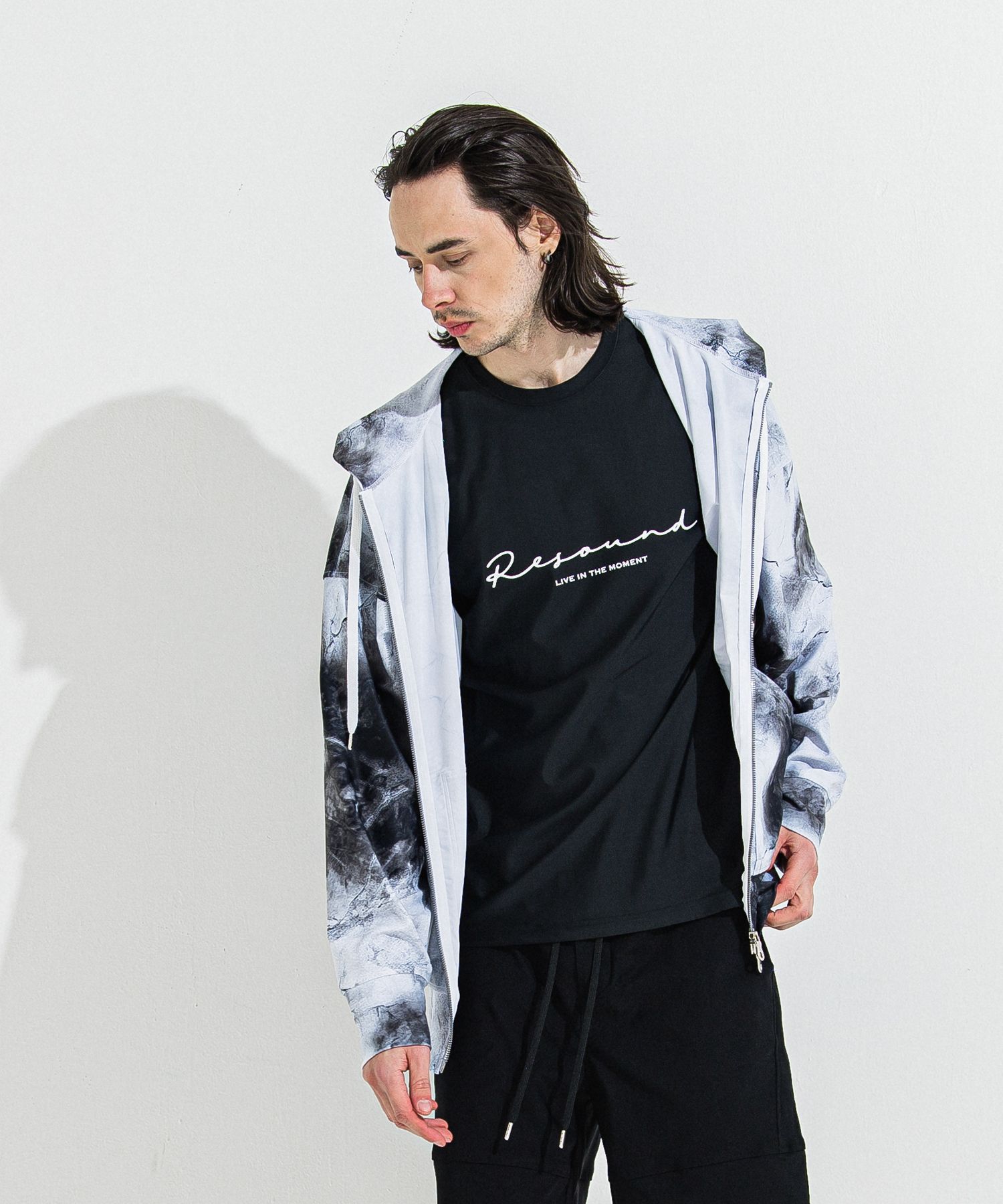 RUSH OVER ZIPUP HOODIE / RC36-C-001 / ラッシュガードパーカー / マーブルホワイト