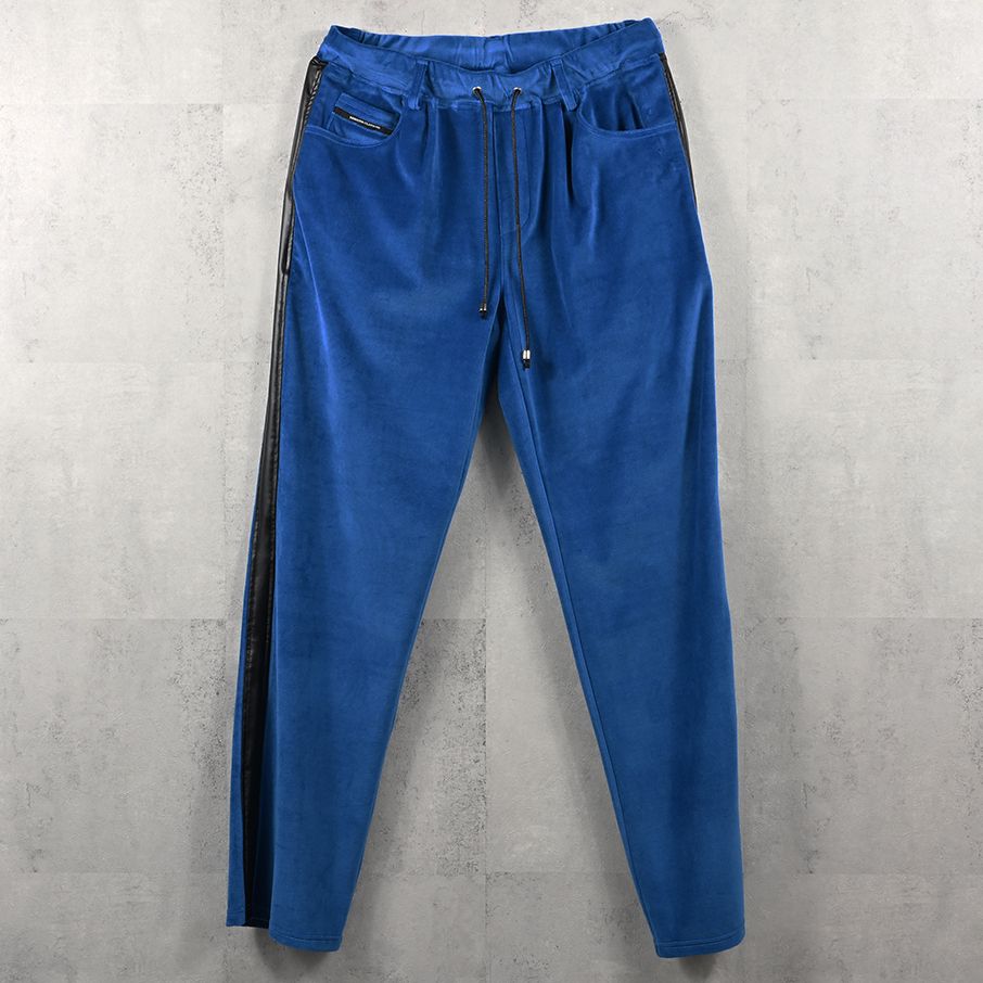 VELOUR SEMIWIDE TUCK PT / RC41-ST-044 / ベロアセミワイドタックパンツ / ブルー (9月中旬入荷予定)