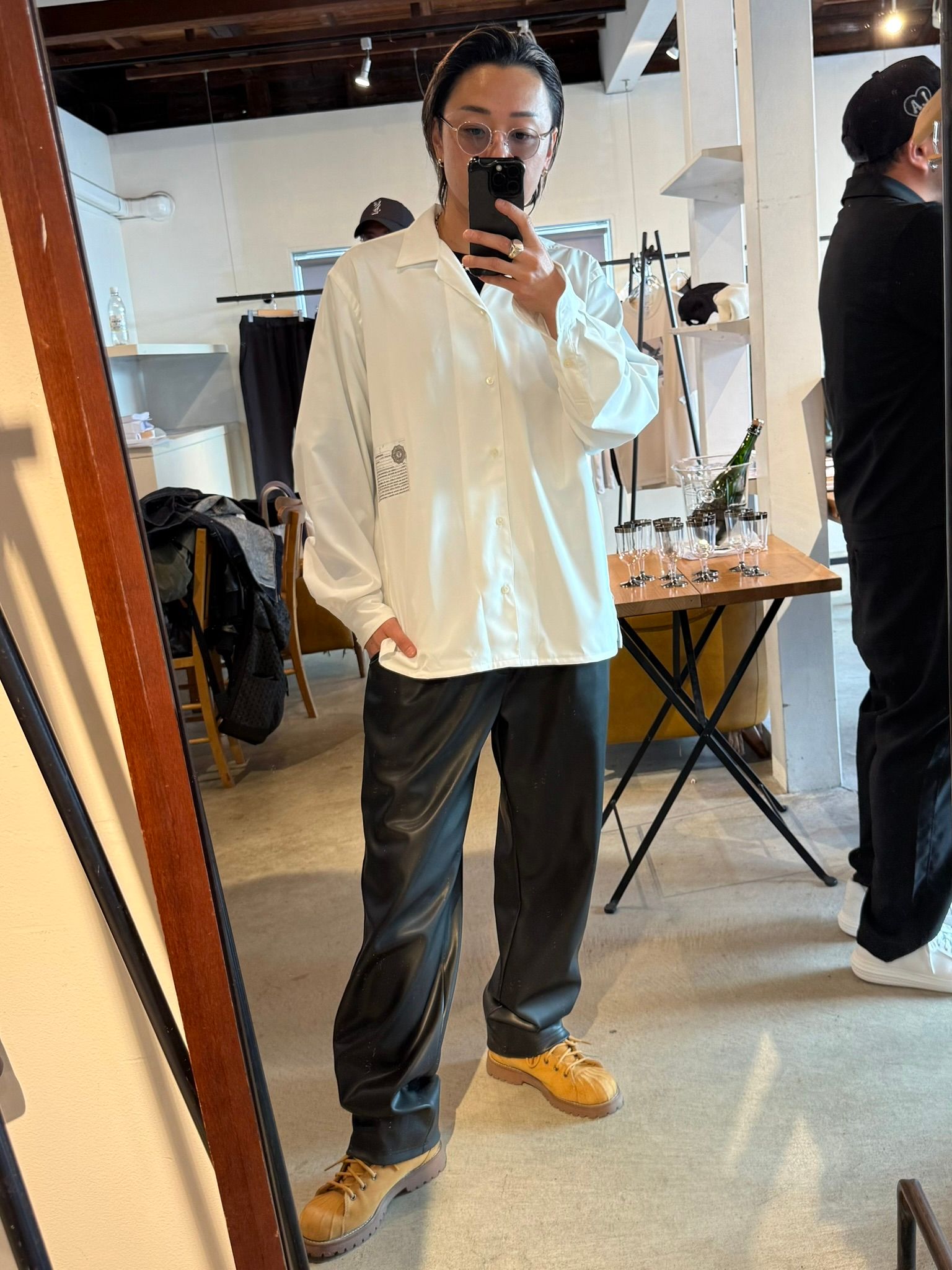 WILL SHIRTS / DP1-SH-001 / ウィルプリントオープンカラーシャツ / ホワイト (3月中旬入荷予定)