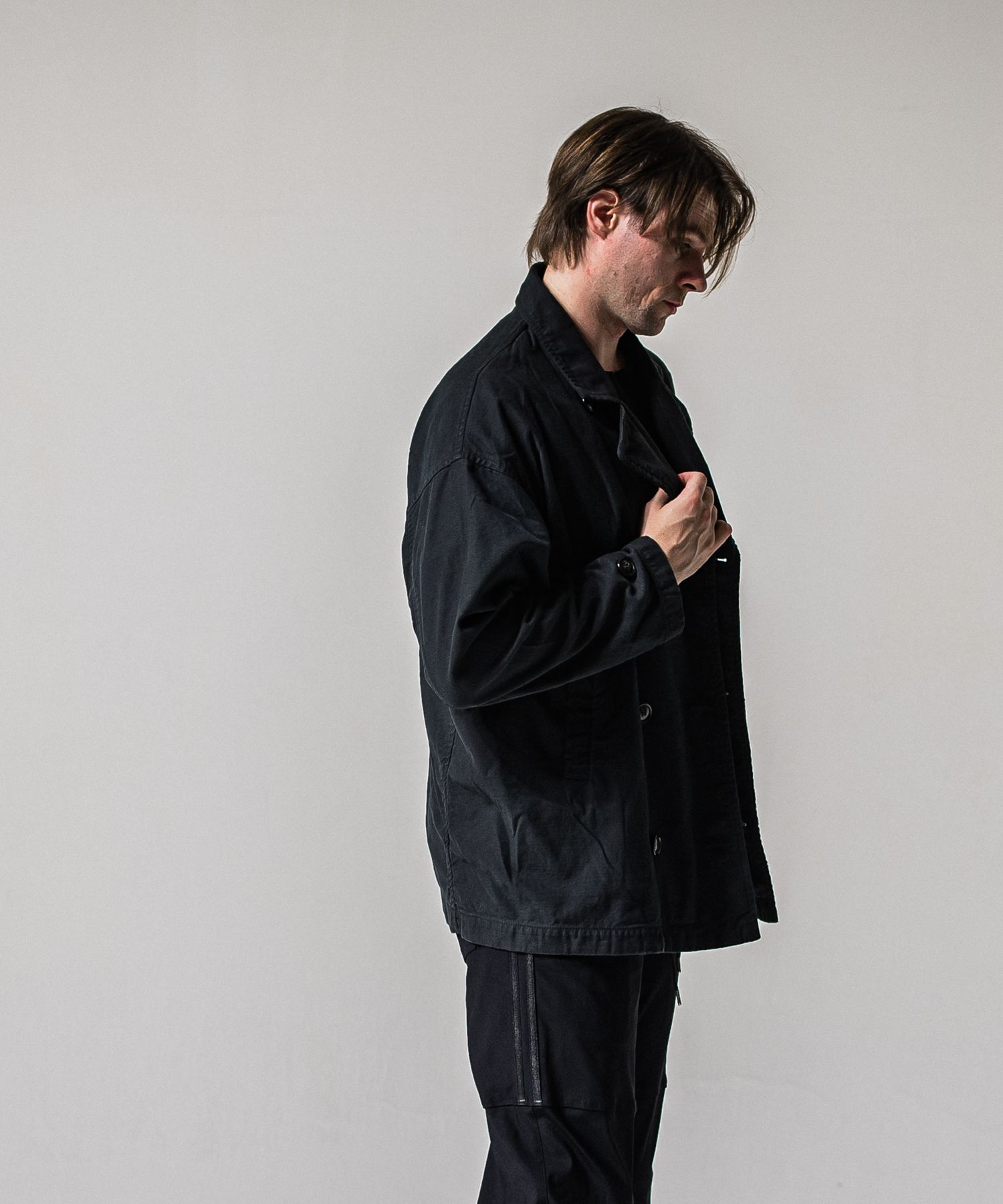 MV OVER PCOAT / RC39-JK-006 / ミリタリーピーコートジャケット / ブラック (2月上旬入荷予定)