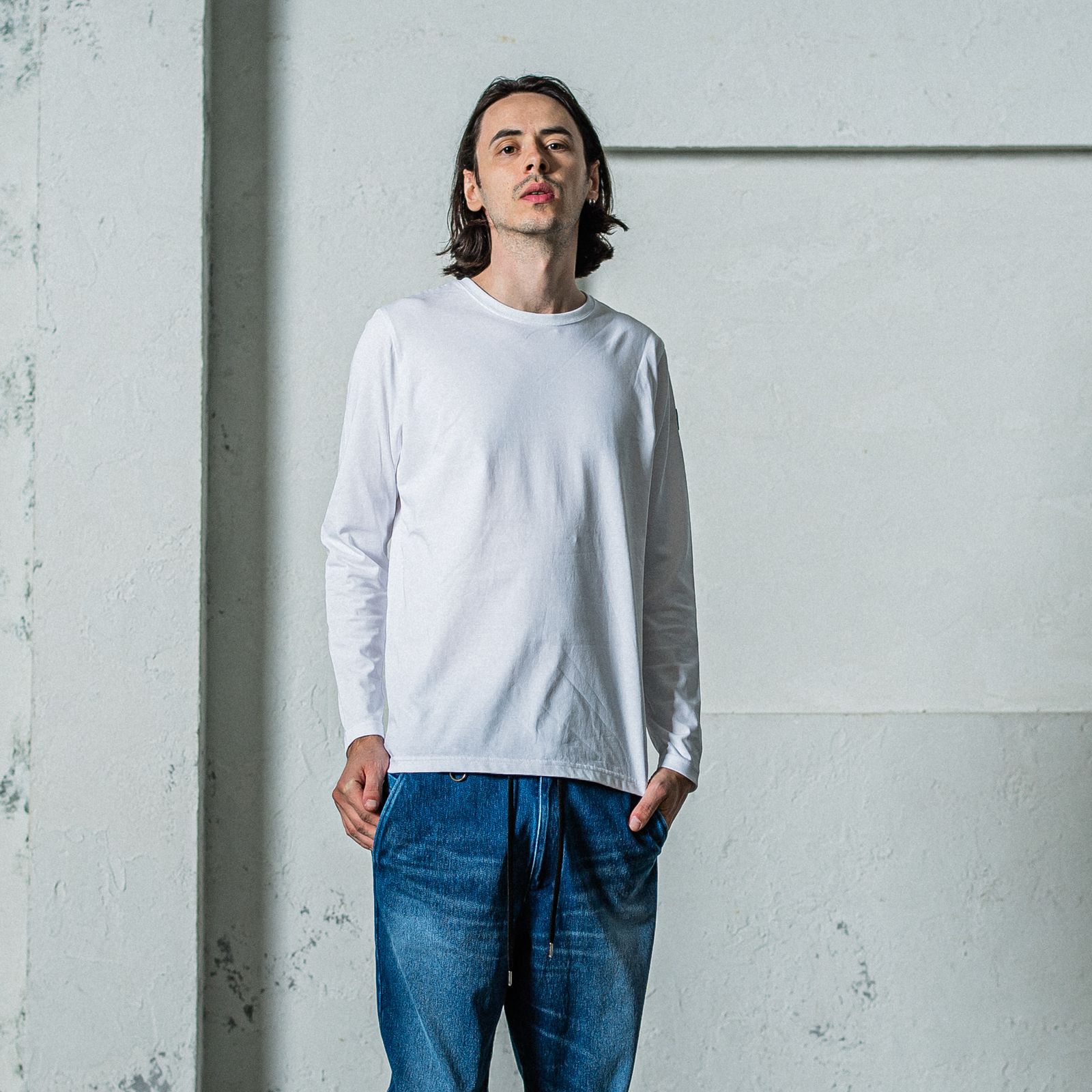 LONG SLEEVE TEE / RC35-T-008 / 無地長袖Tシャツ / ホワイト