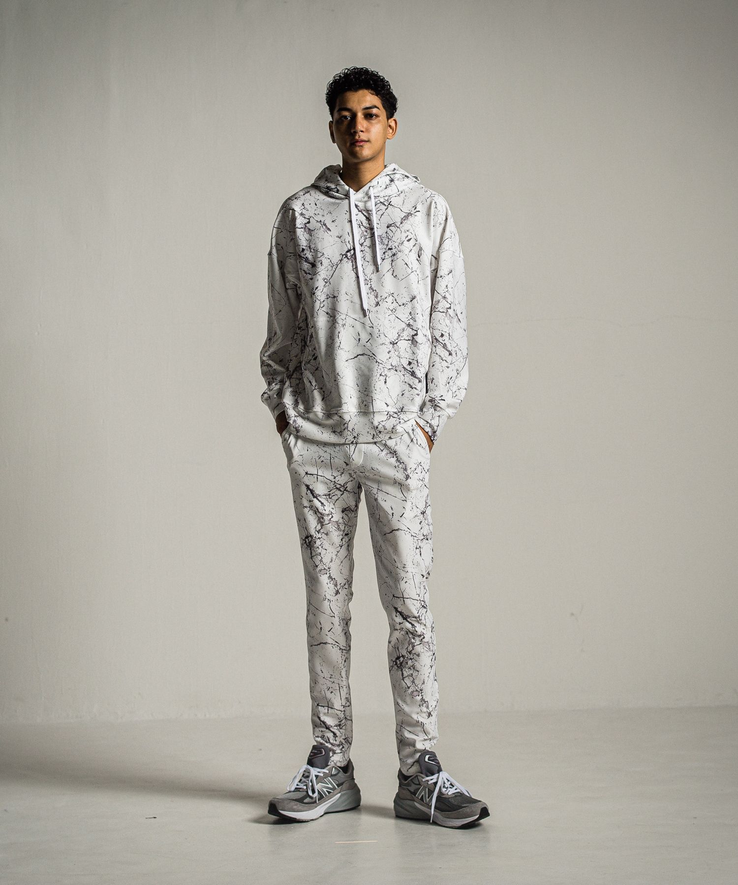 CHRIS EASY PANTS / RC34-ST-016 / ペイント柄イーシーパンツ / グレー