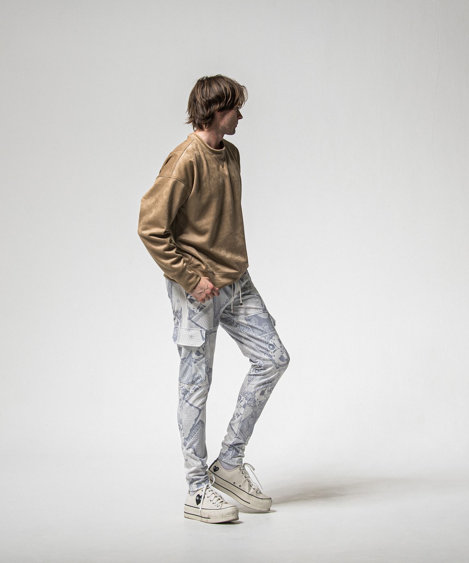 SUEDE DROP TRAINER / RC38-C-005 / スエードトレーナー / ブラウン (1月上旬入荷予定)