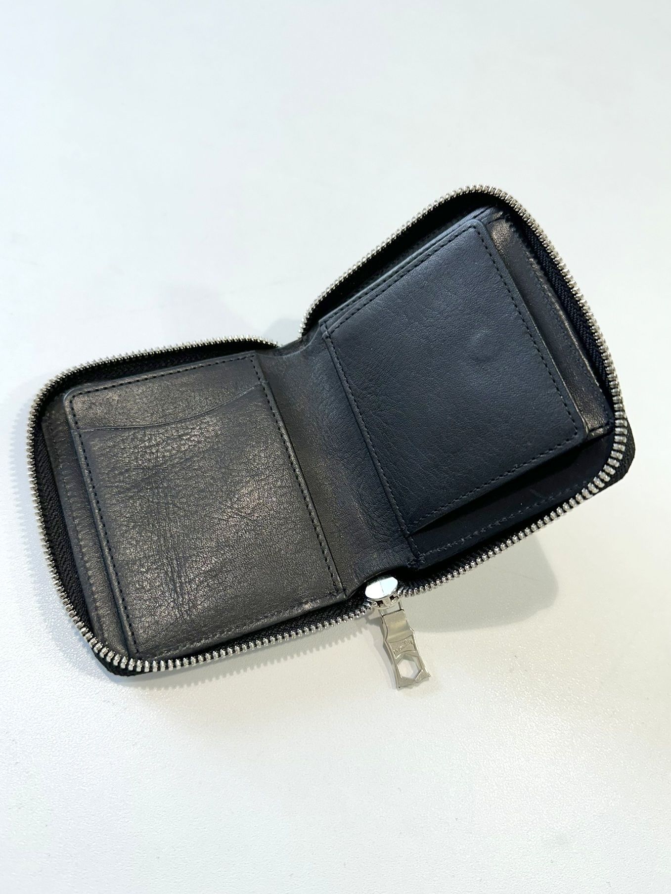 vermilion×RESOUND ROUND ZIP MINI WALLET / RCV-W-001 / 二つ折り財布 / ブラック