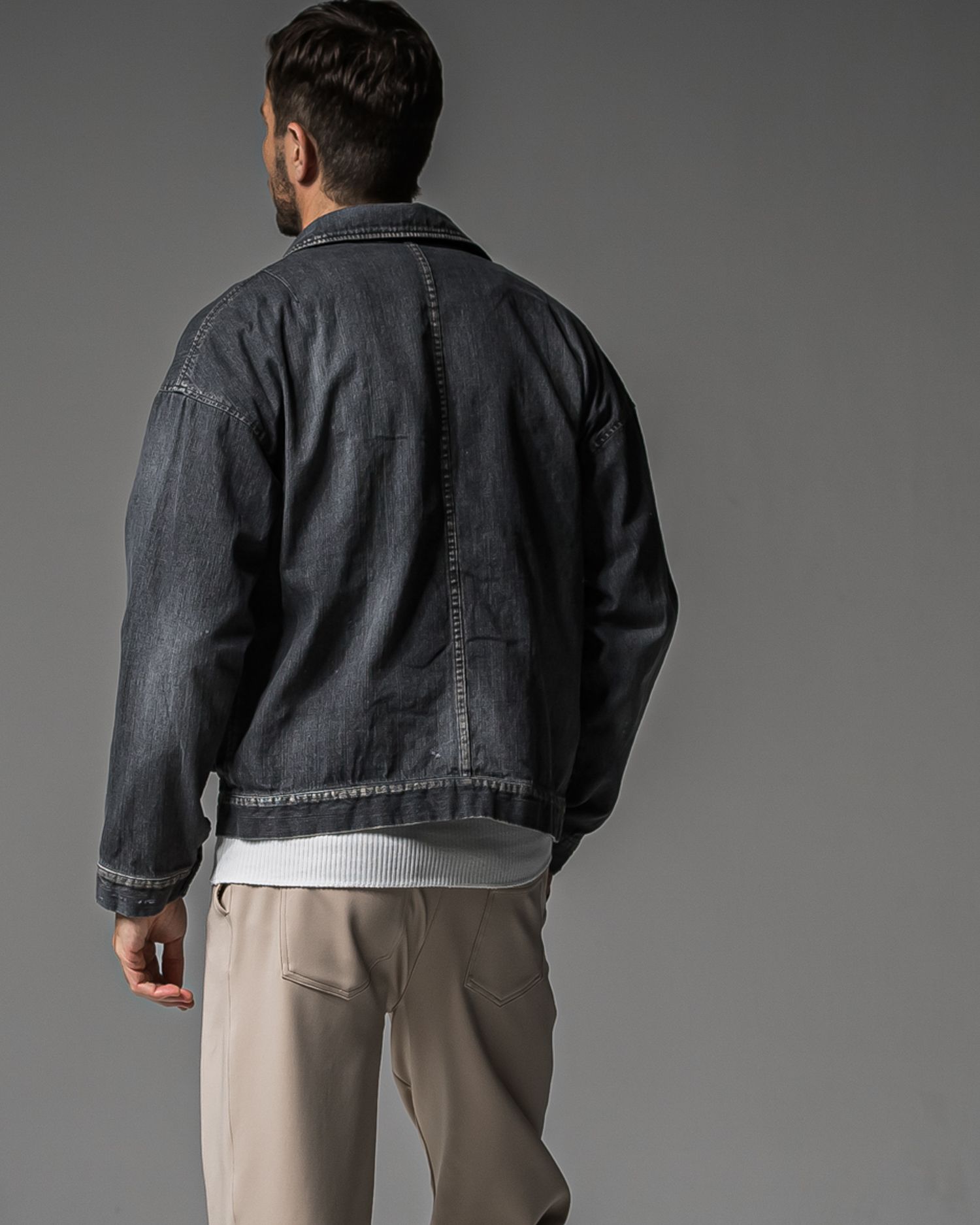 LDENIM AG FLIGHT JACKET / RC37-JK-001 / デニムフライトジャケット / ブラックユーズド