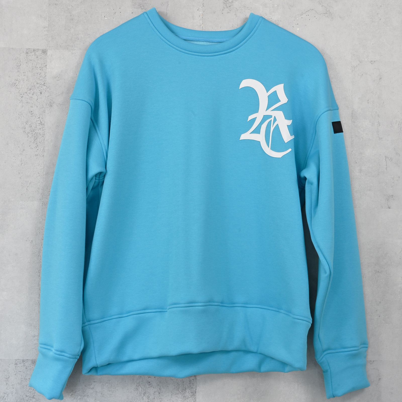 RC VELOURS FLEECE DROP TRAINER / RC42-C-005 / 裏起毛RCロゴトレーナー / ブルー (11月上旬入荷予定)