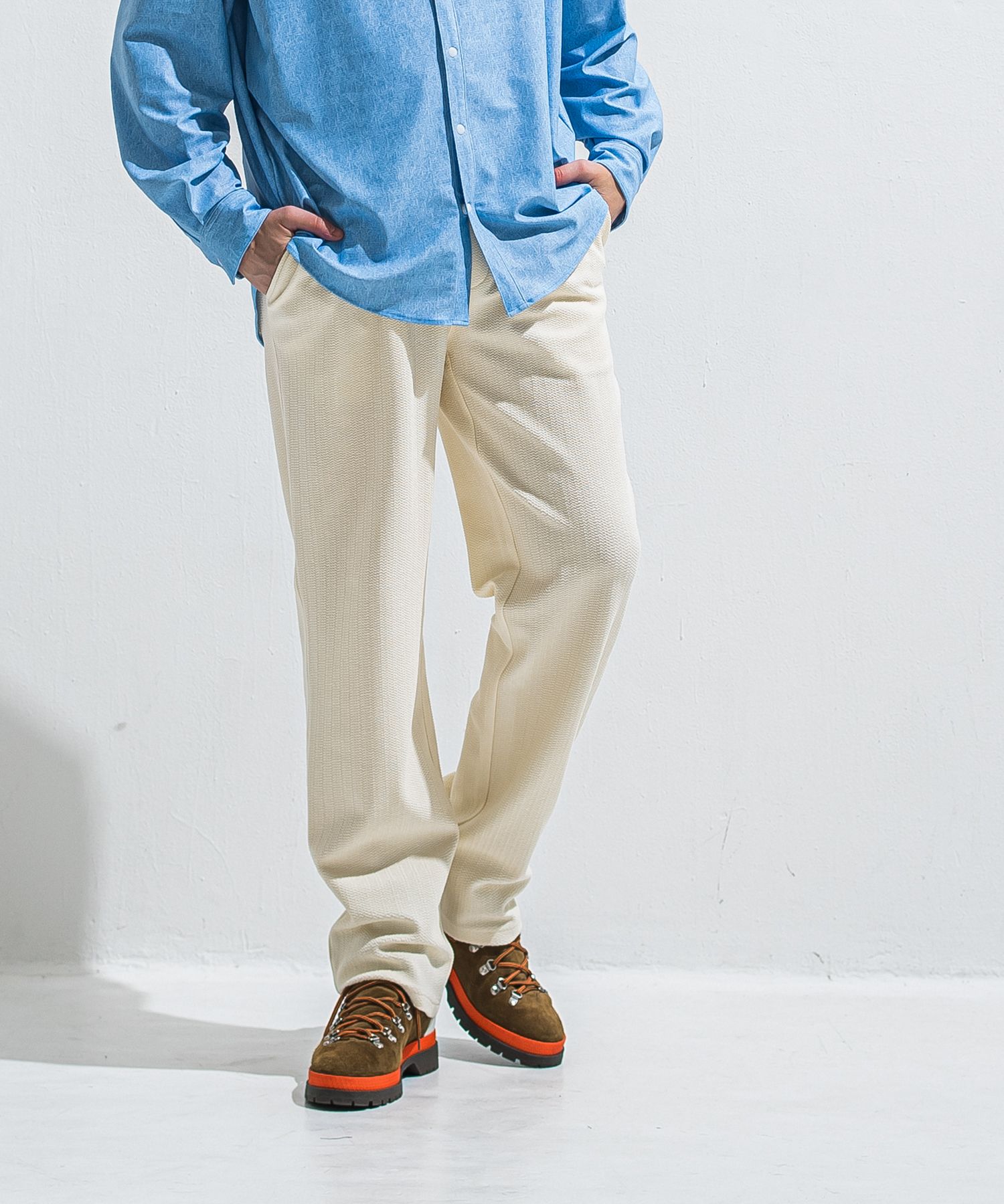 SEMI WIDE TUCK PANTS / RC40-ST-016WT / セミワイドタックパンツ / ブリスターオフホワイト (4月中旬入荷予定)