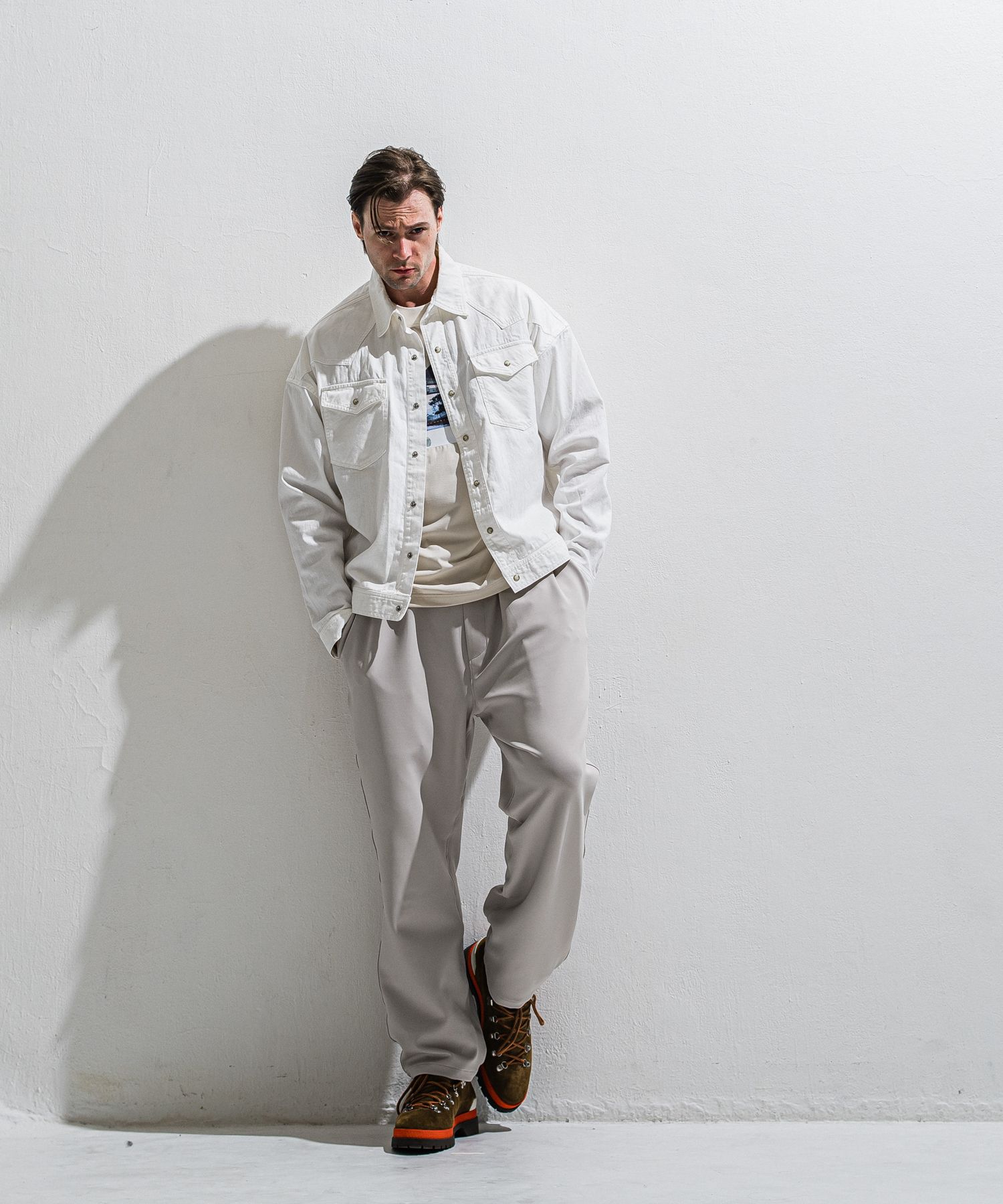 EMILIO DB WIDE PANTS / DP1-ST-003 / ダンボールジャージスーパーワイドパンツ / グレージュ (3月中旬入荷予定)