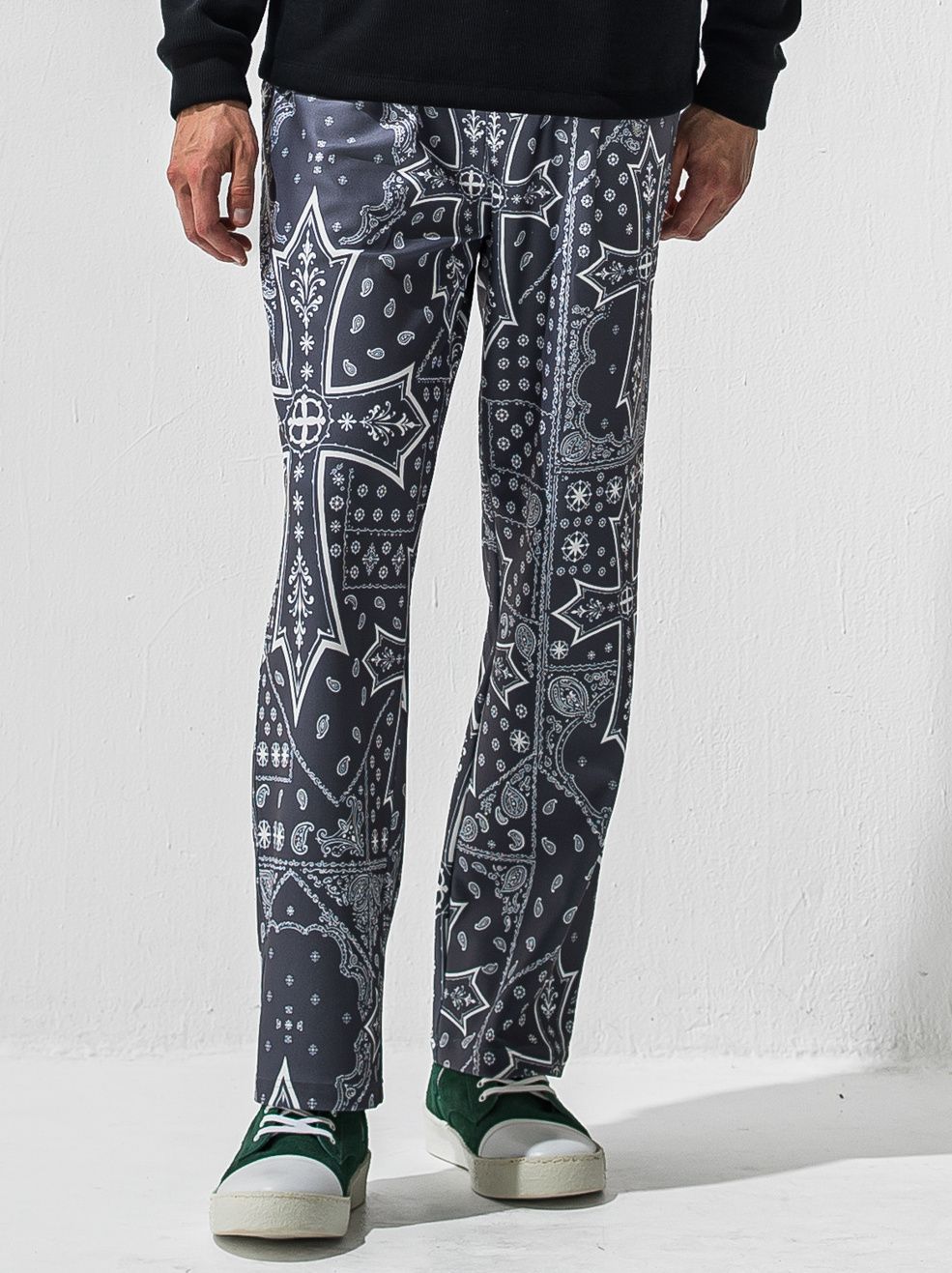 CHRIS EASY WIDE TUCK PANTS / RC42-ST-016WT / セミワイドタックパンツ / クロスグレー (1月上旬入荷予定)