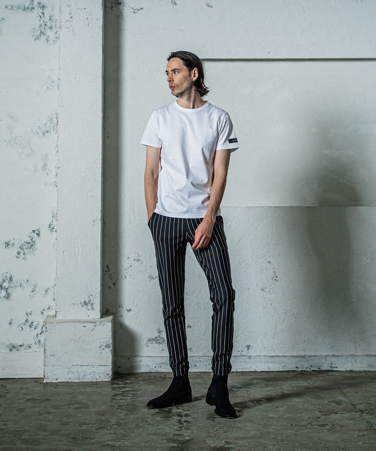 CHRIS EASY PANTS / RC35-ST-016 / イージーパンツ / ブラックストライプ