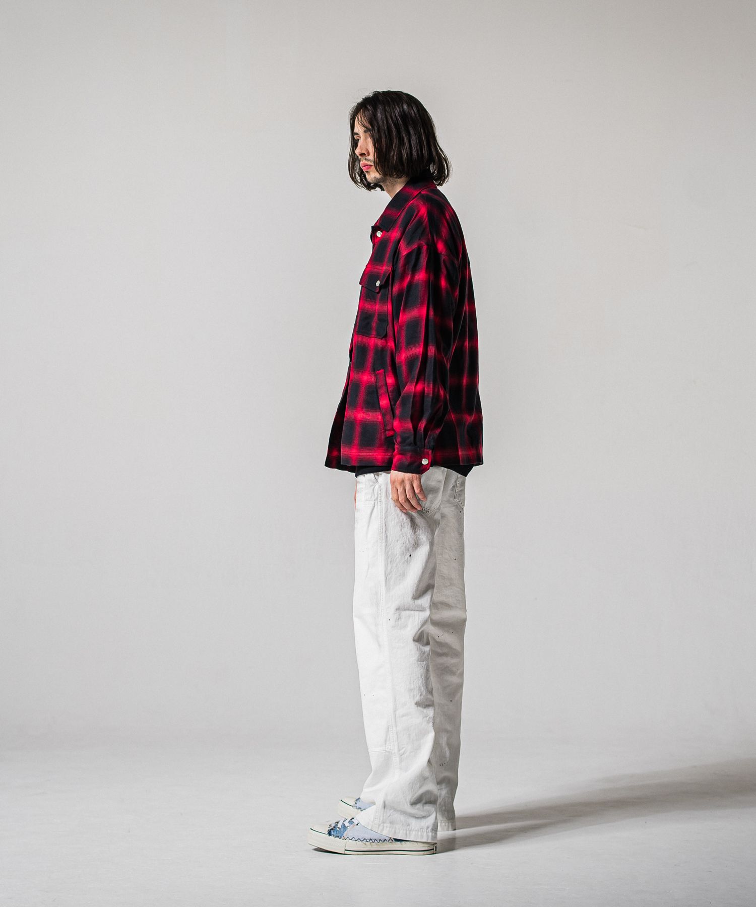50S CHECK JK / RC39-JK-007C / チェックシャツジャケット / レッド (2月中旬入荷予定)