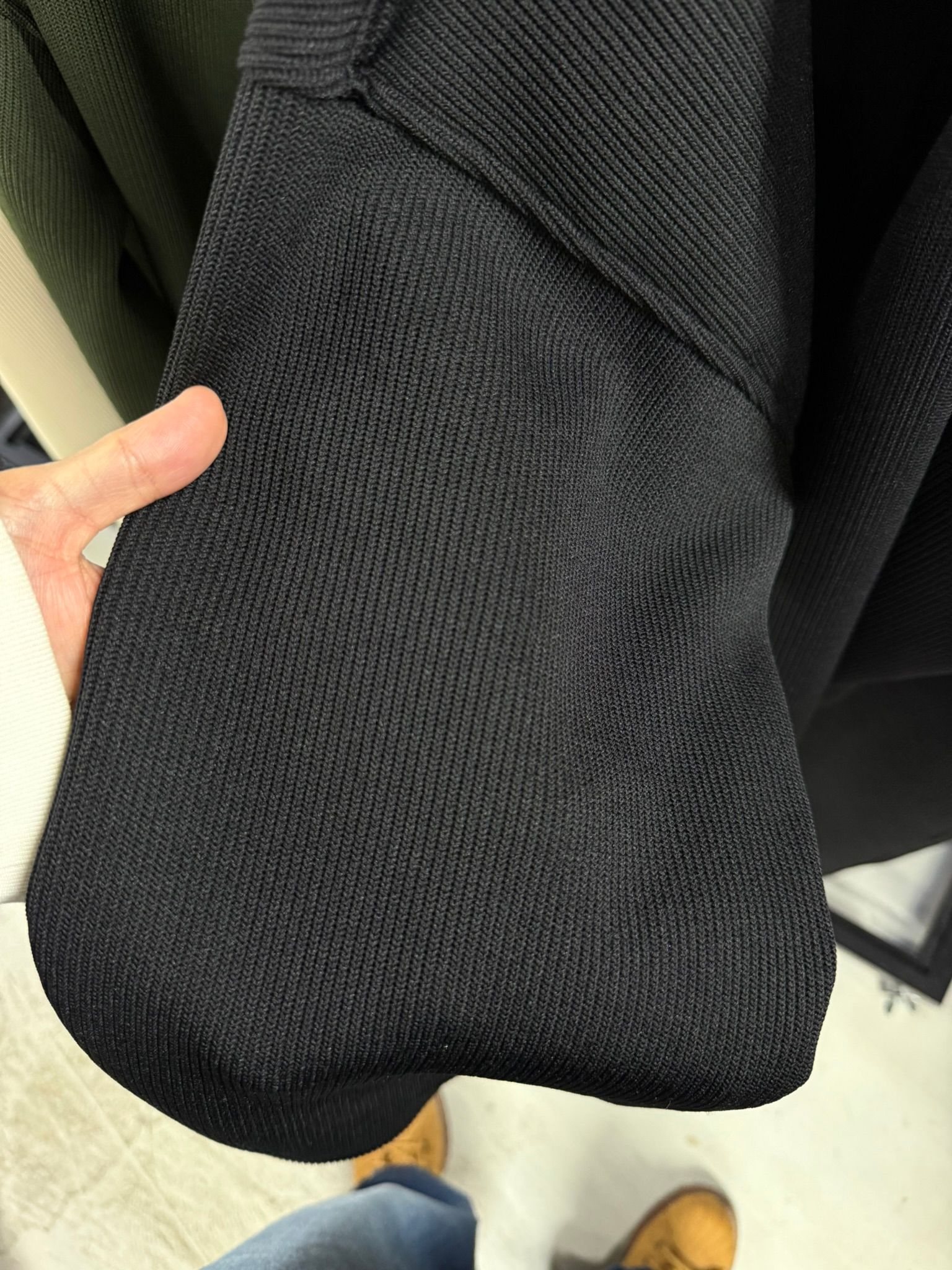 AZE VARSITY HOODIE / RC39-C-006 / 高機能畦編みニットトレーナー / ブラック (1月中旬入荷予定)