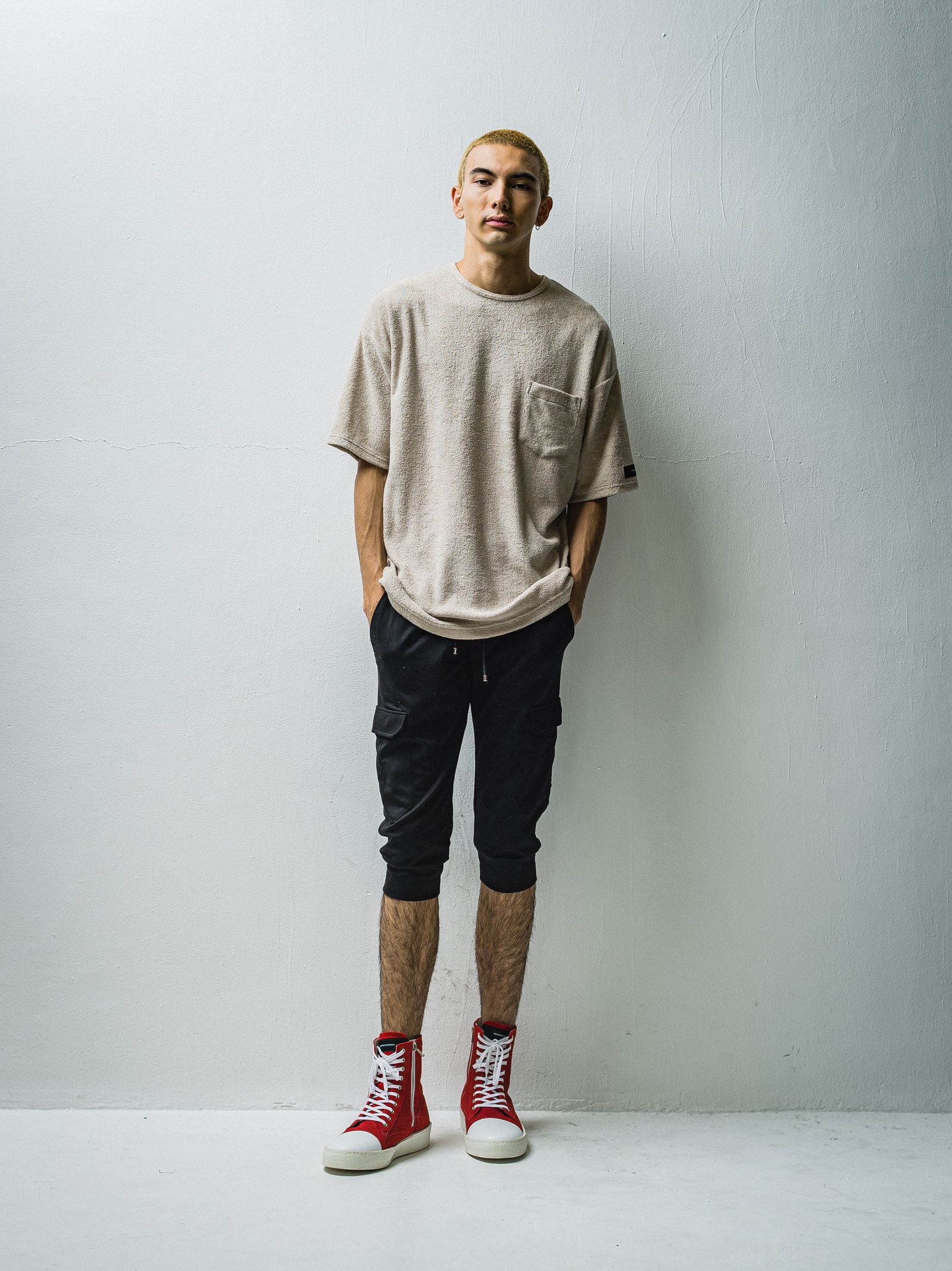 PILE LOOSE POCKET TEE / RC27-T-005 / パイルビッグポケットTシャツ / ベージュ