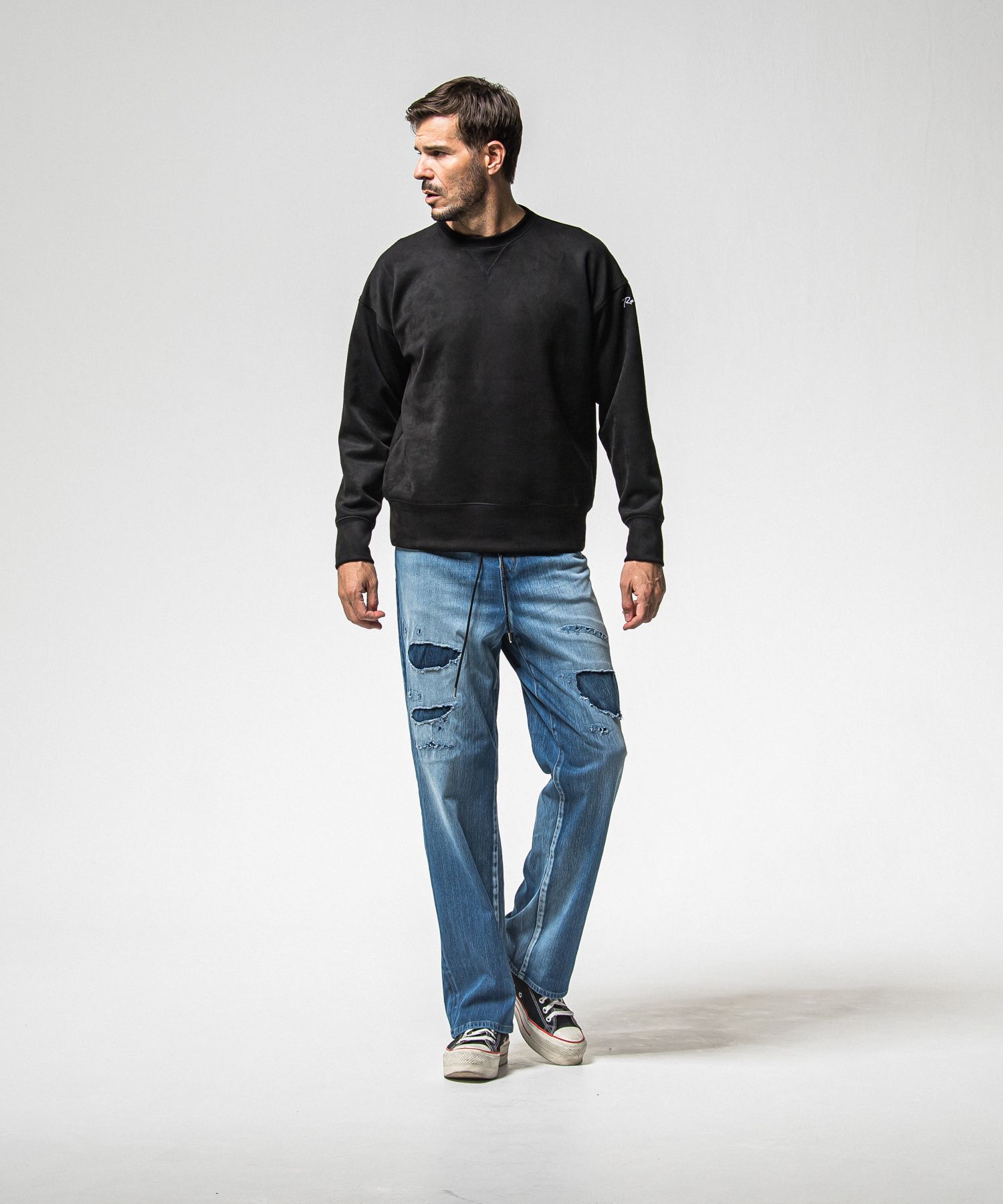 KING DENIM JERSEY / RC38-ST-005 / デニムジャージバギーワイドパンツ / インディゴクラッシュ (12月中旬入荷予定)