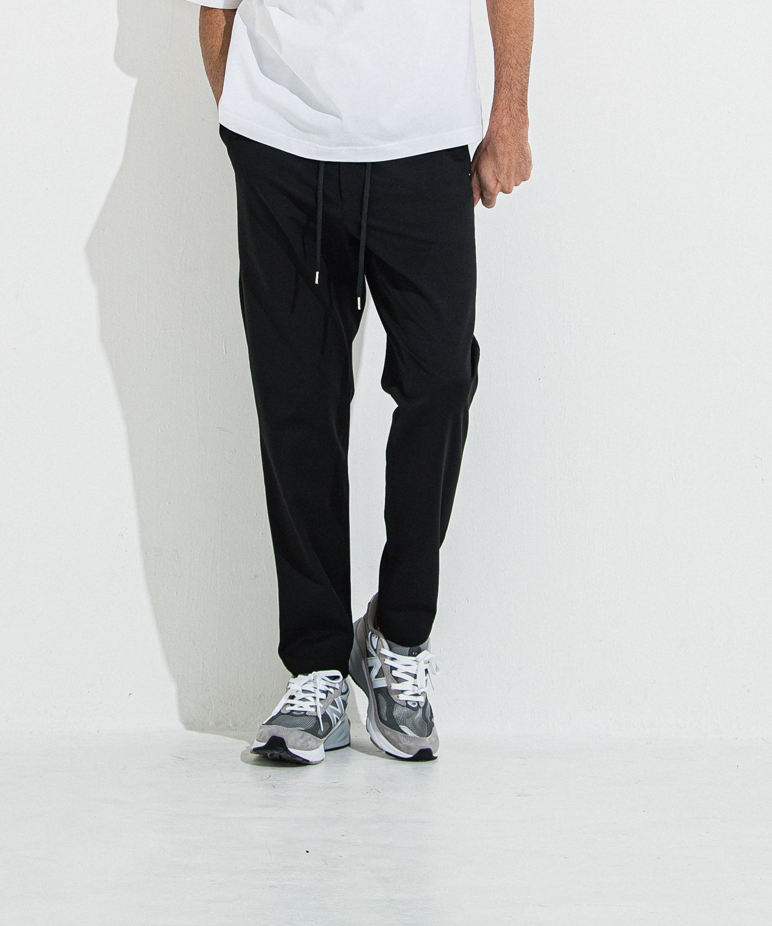 PAT WIDE EASY PANTS / RC36-ST-036BN / ワイドテーパードパンツ / ブラック
