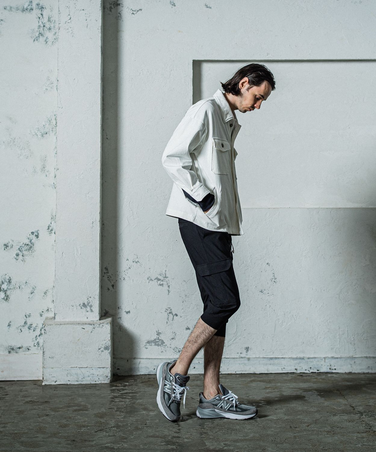 DENIM JERSEY OVER CPO / RC35-JK-002 / デニムジャージCPOジャケット / ホワイト