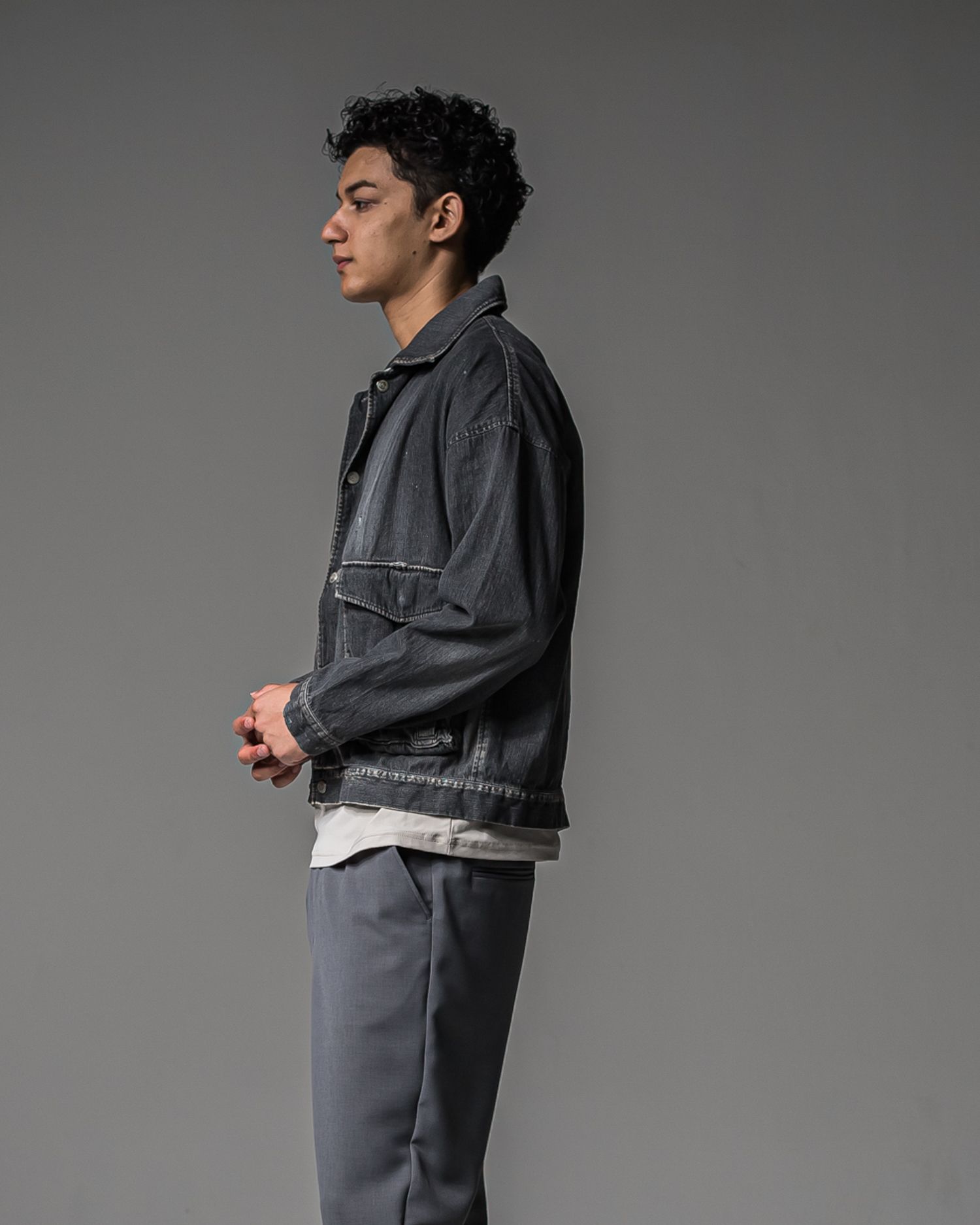LDENIM AG FLIGHT JACKET / RC37-JK-001 / デニムフライトジャケット / ブラックユーズド