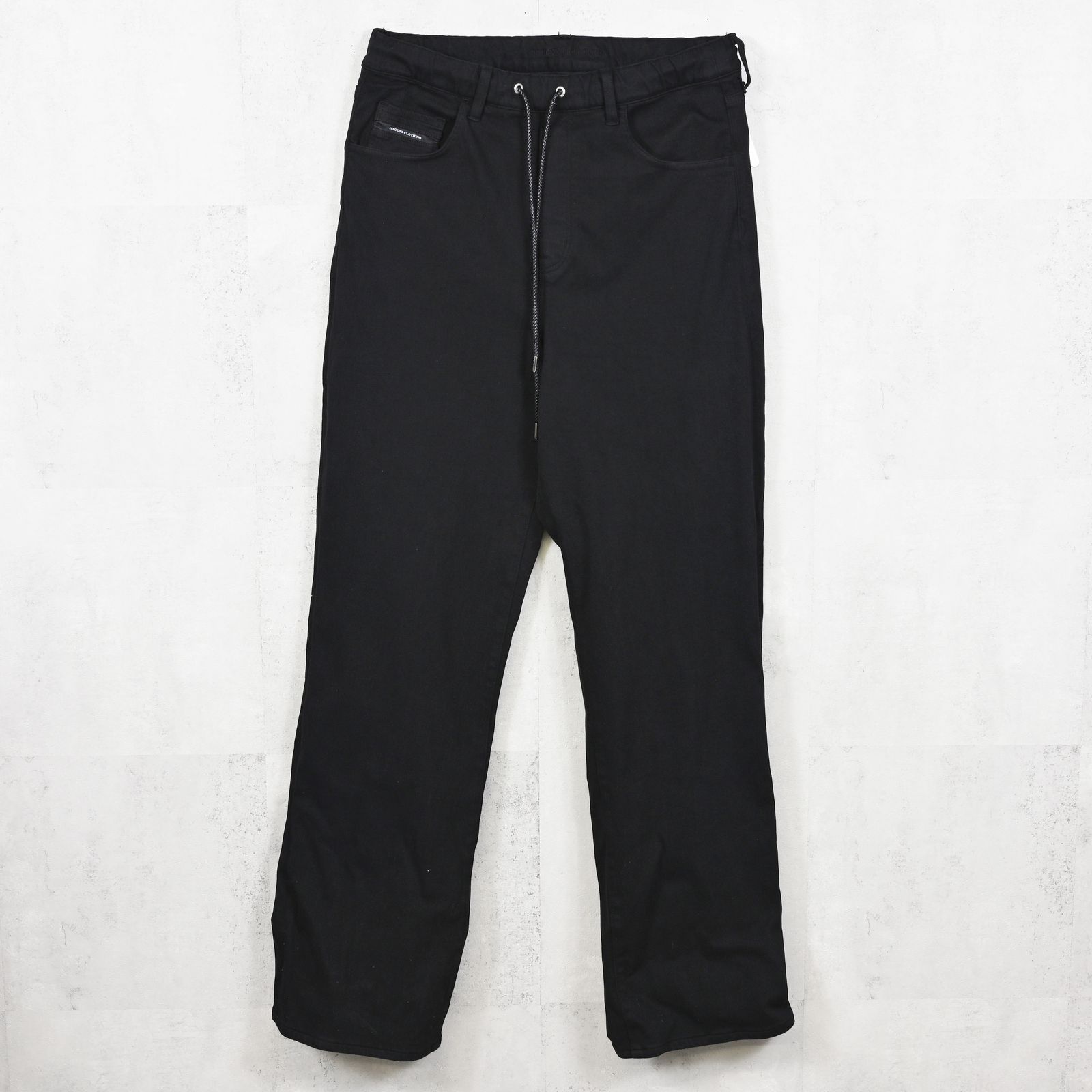KING DENIM JERSEY / BASIC-ST-005 / デニムジャージバギーワイドパンツ / ブラック (12月中旬入荷予定)