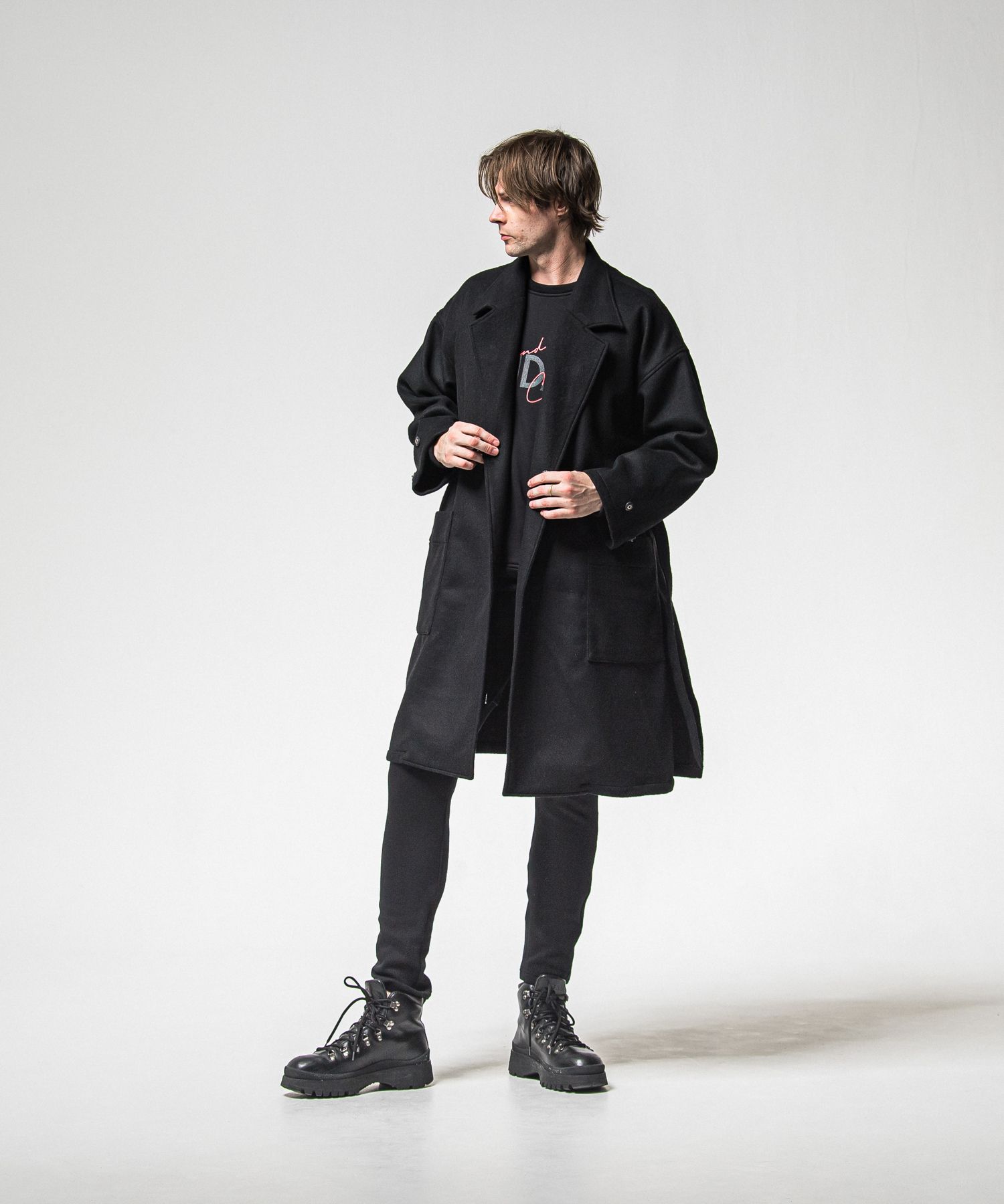 VELOURS FLEECE TYLER PANTS / RC38-ST-026H / 裏起毛スウェットラインパンツ / ブラック (11月中旬入荷予定)
