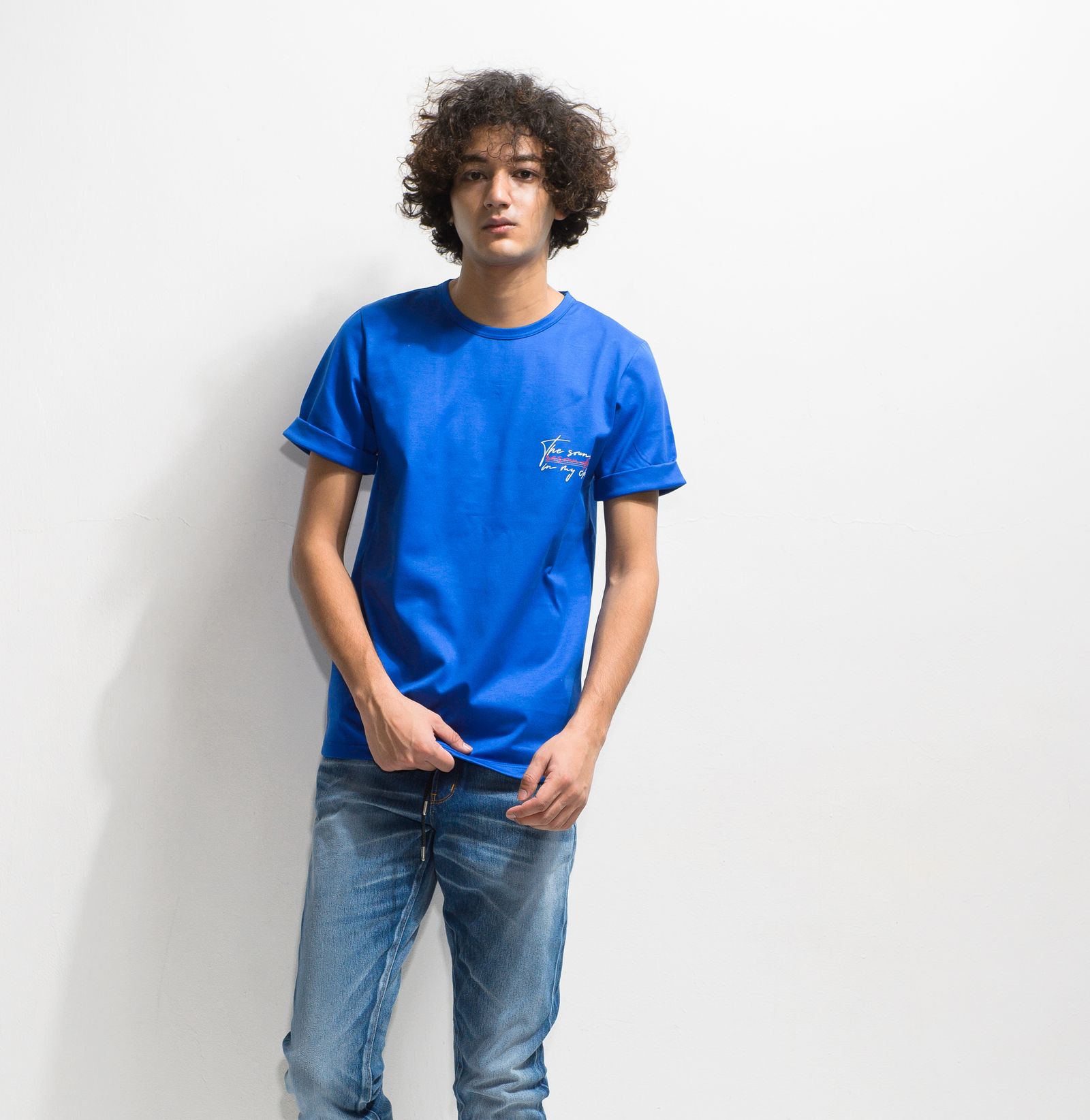 MESSAGE CHEST ROLL UP JERSEY TEE / RC20-T-003 / バックプリントTシャツ ※