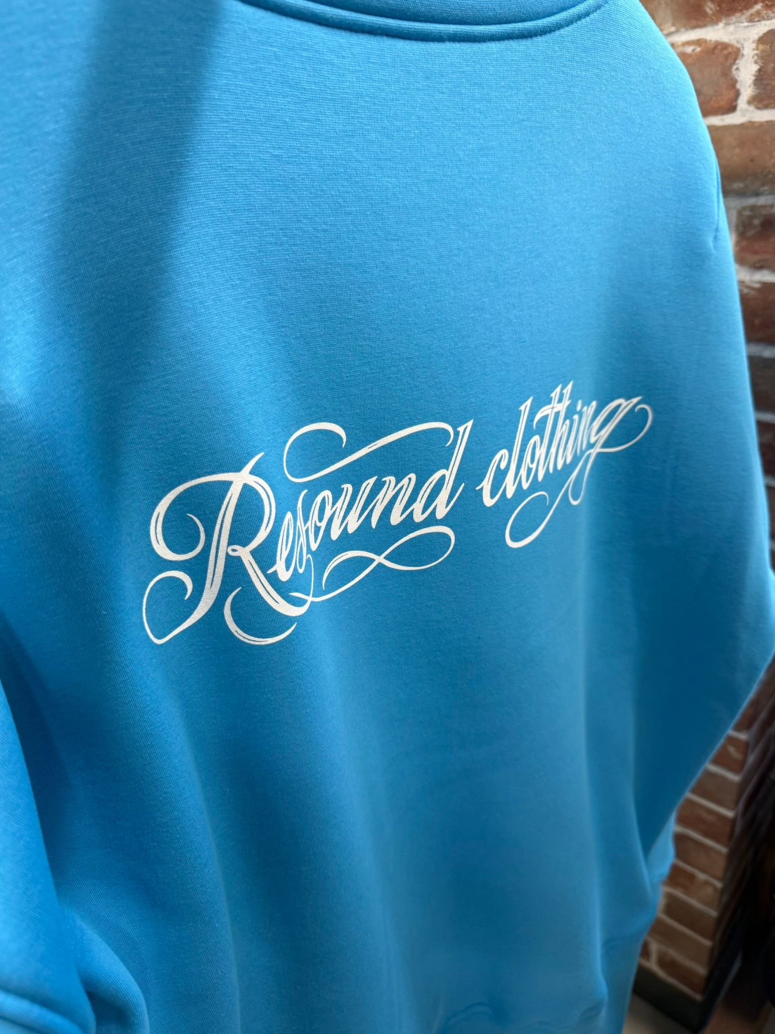 PIN ST RC VELOURS FLEECE DROP TRAINER / RC42-C-006 / 裏起毛バックロゴトレーナー / ブルー (11月上旬入荷予定)