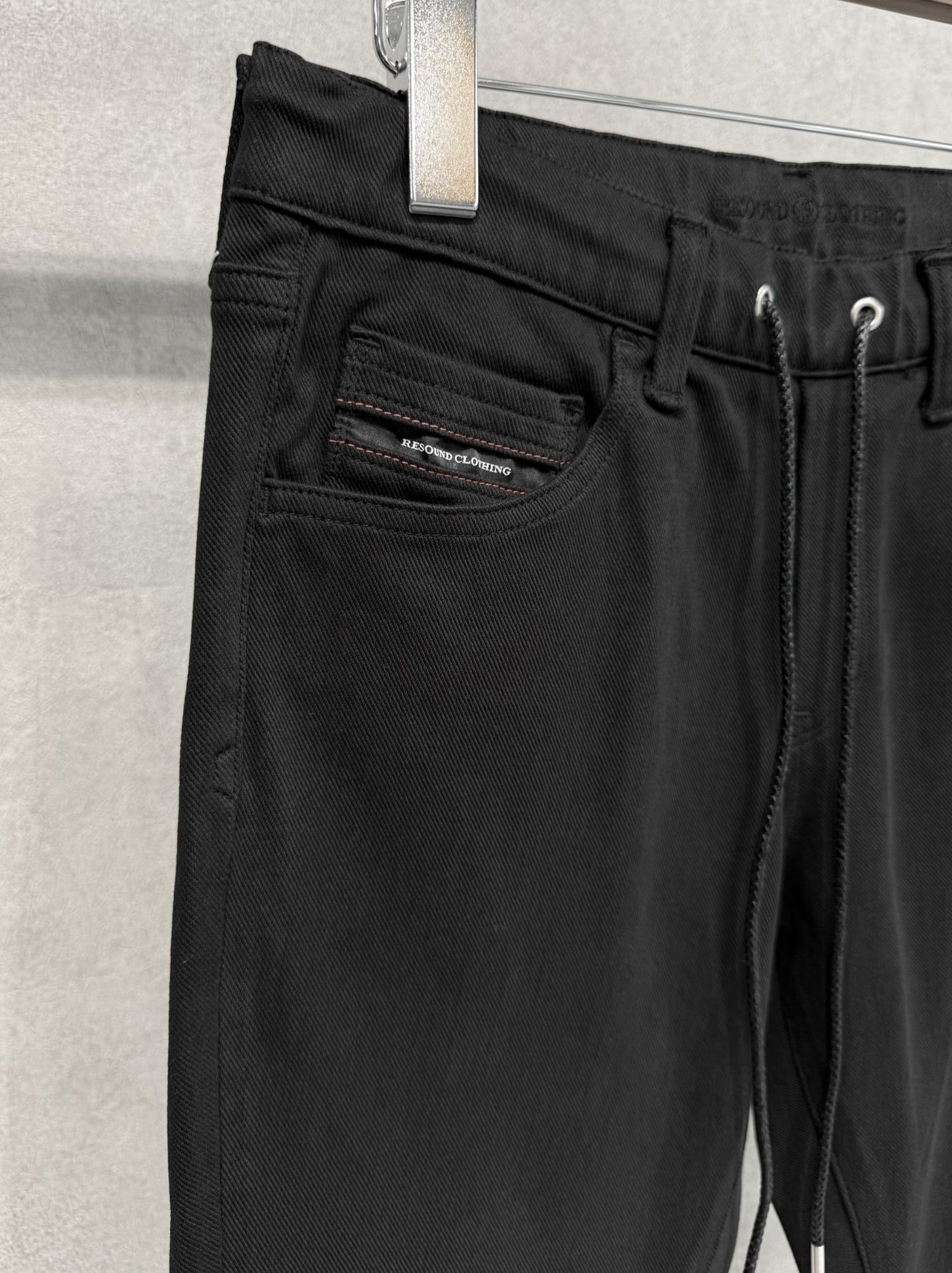 MICK DENIM JERSEY / BASIC-ST-020 / デニムジャージテーパードパンツ / ブラック